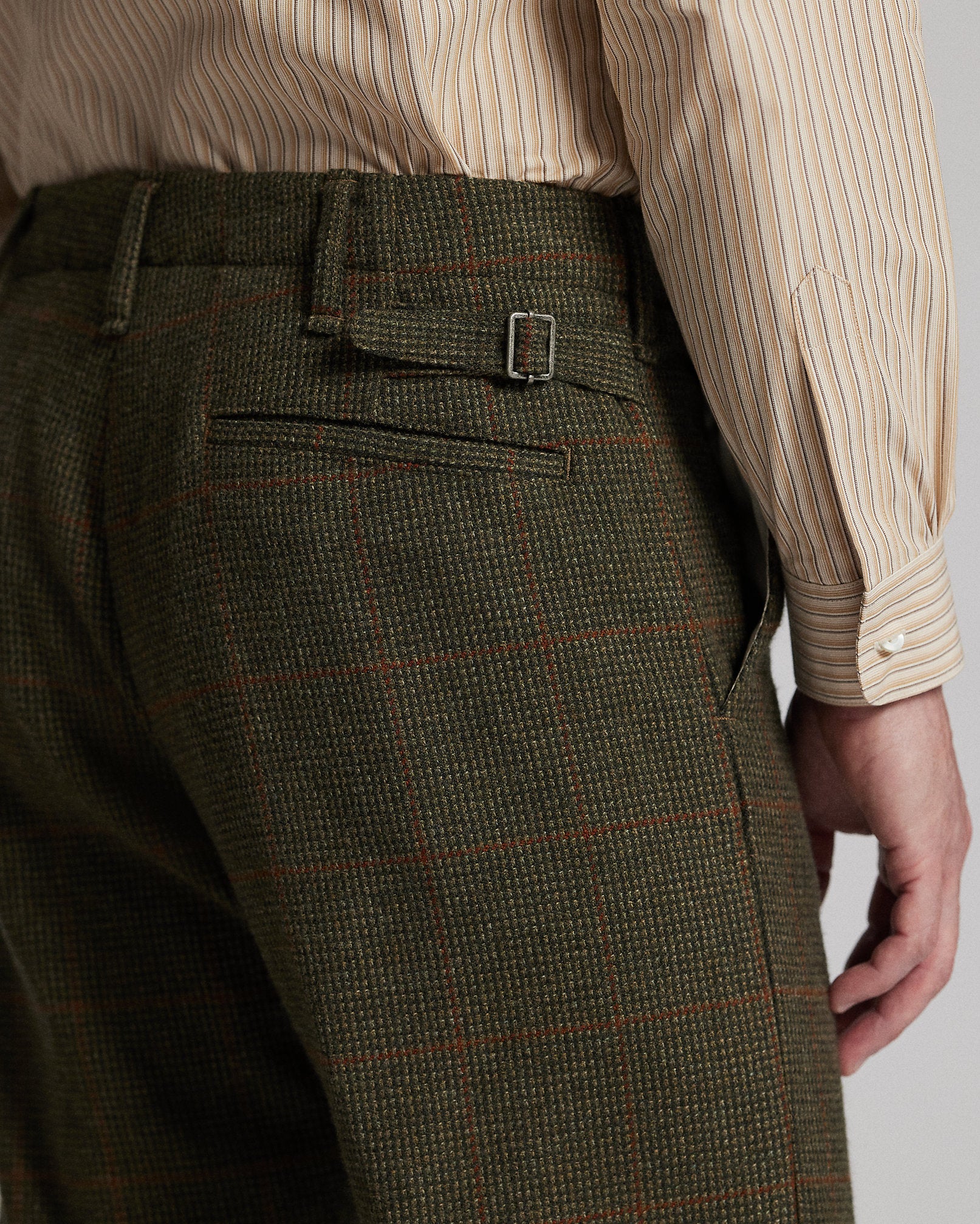 Ralph Lauren Windowpane Wool Tweed Officers Pant