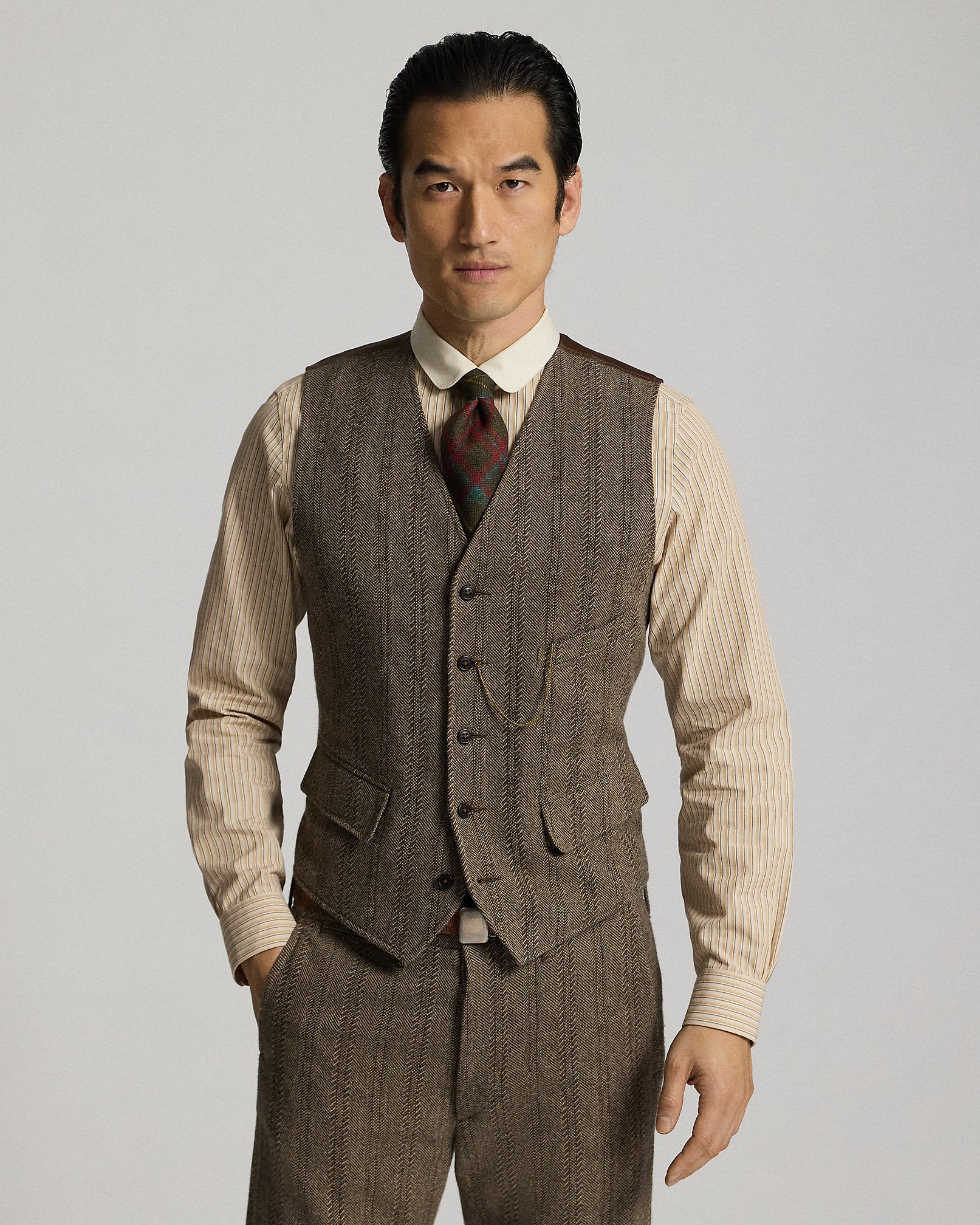 Ralph Lauren WoolCotton Herringbone Vest