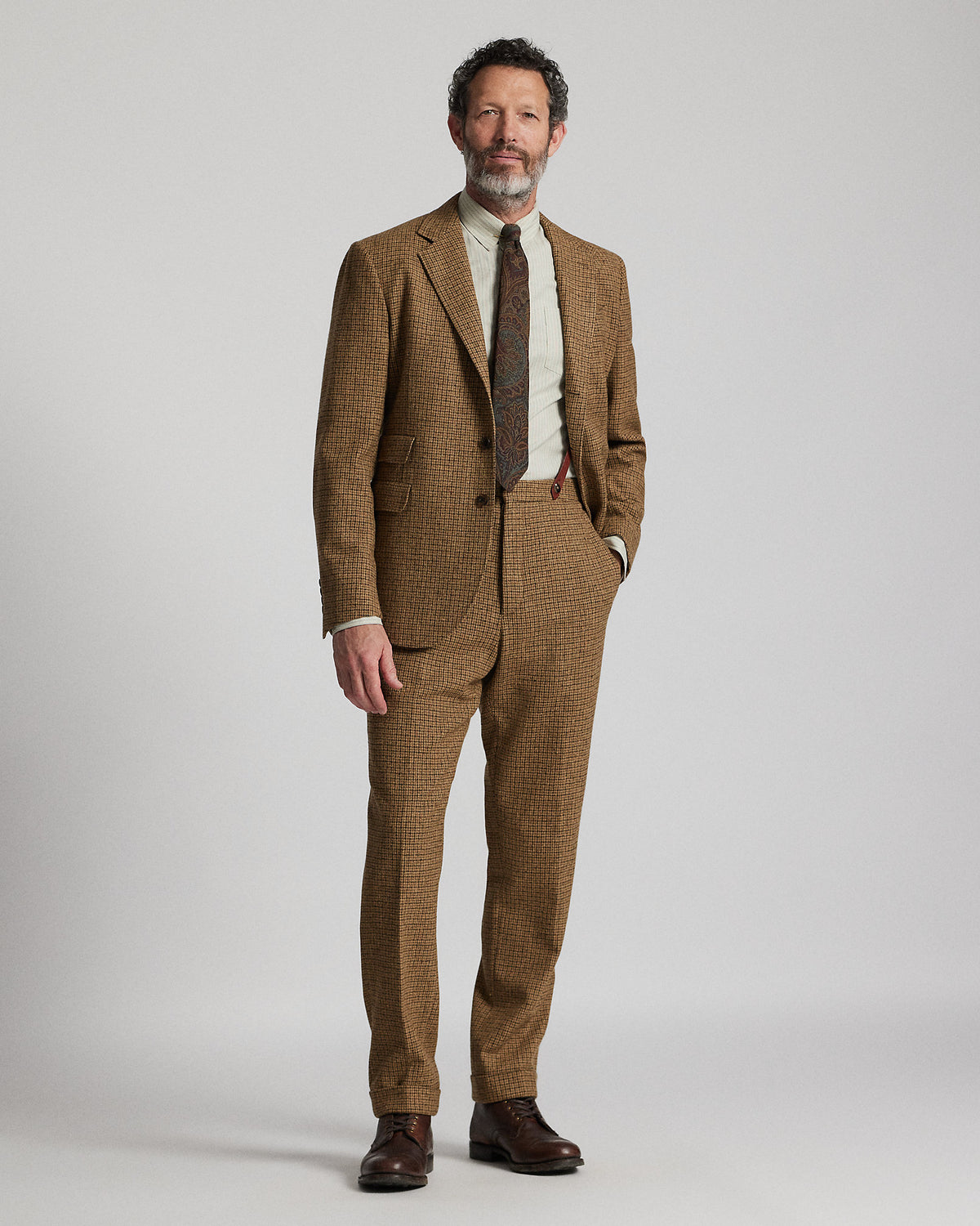 Ralph Lauren Slim Fit Checked Wool Suit Trouser