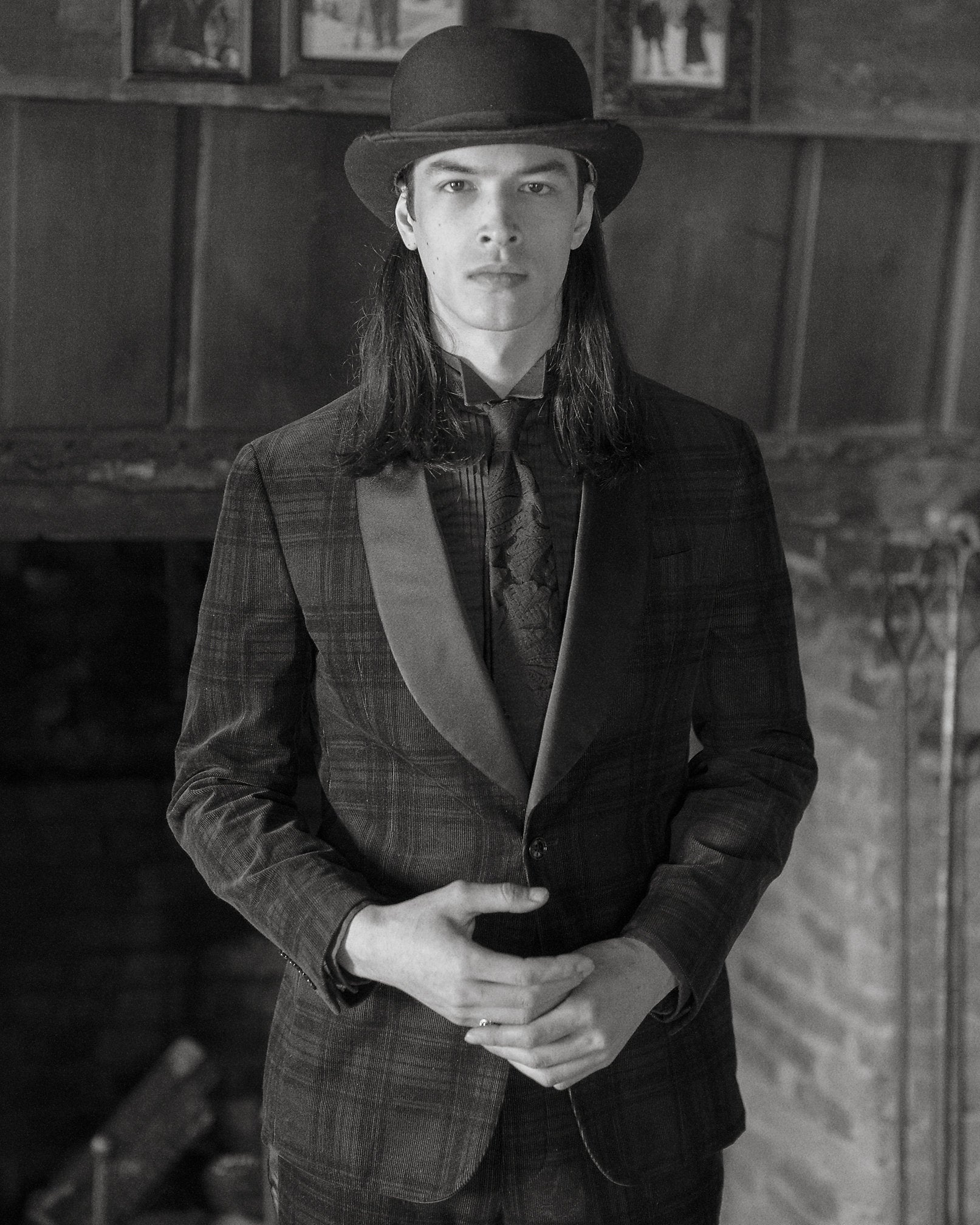 Ralph Lauren Plaid Corduroy Tuxedo Jacket