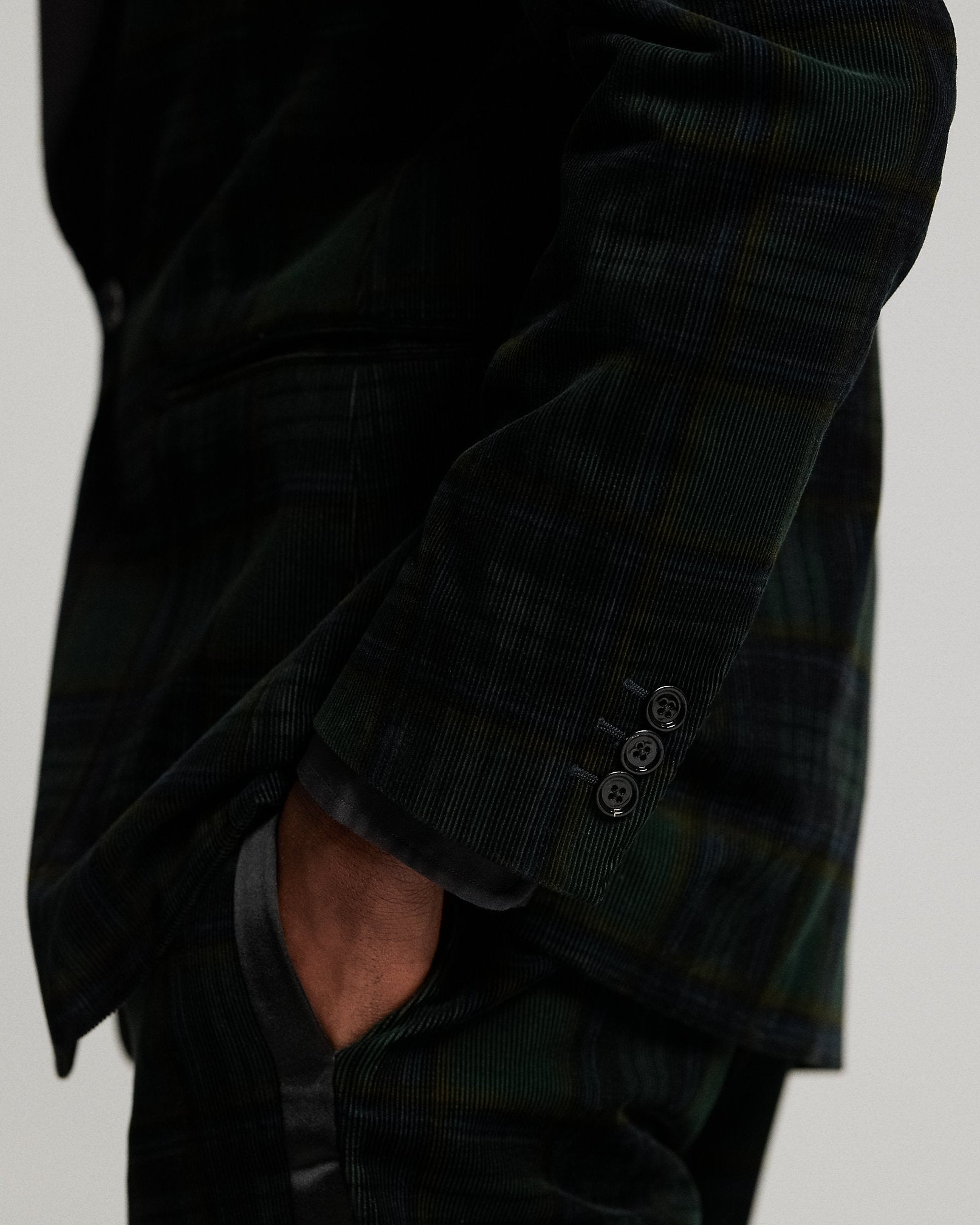 Ralph Lauren Plaid Corduroy Tuxedo Jacket