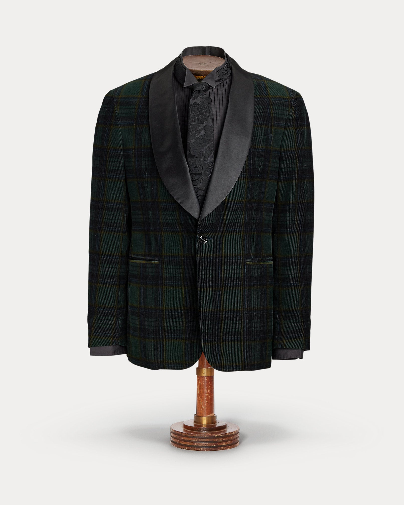 Ralph Lauren Plaid Corduroy Tuxedo Jacket