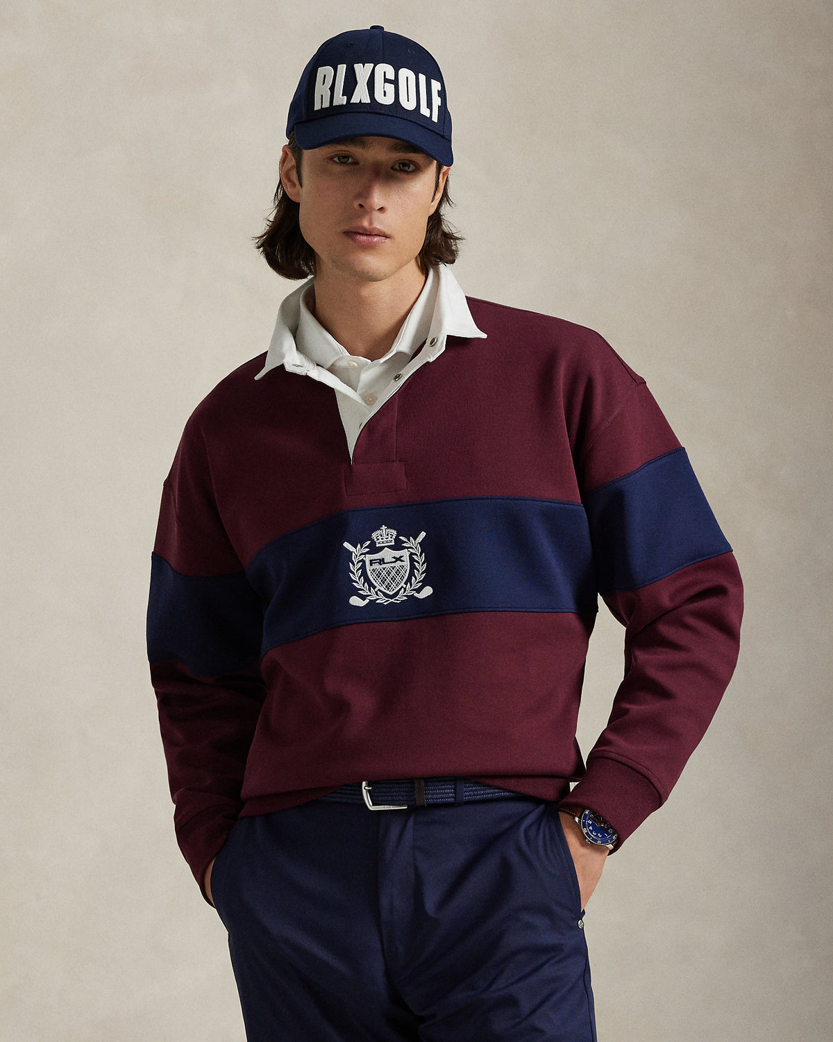 Ralph Lauren Relaxed Fit Crest Rugby Sweatshirt