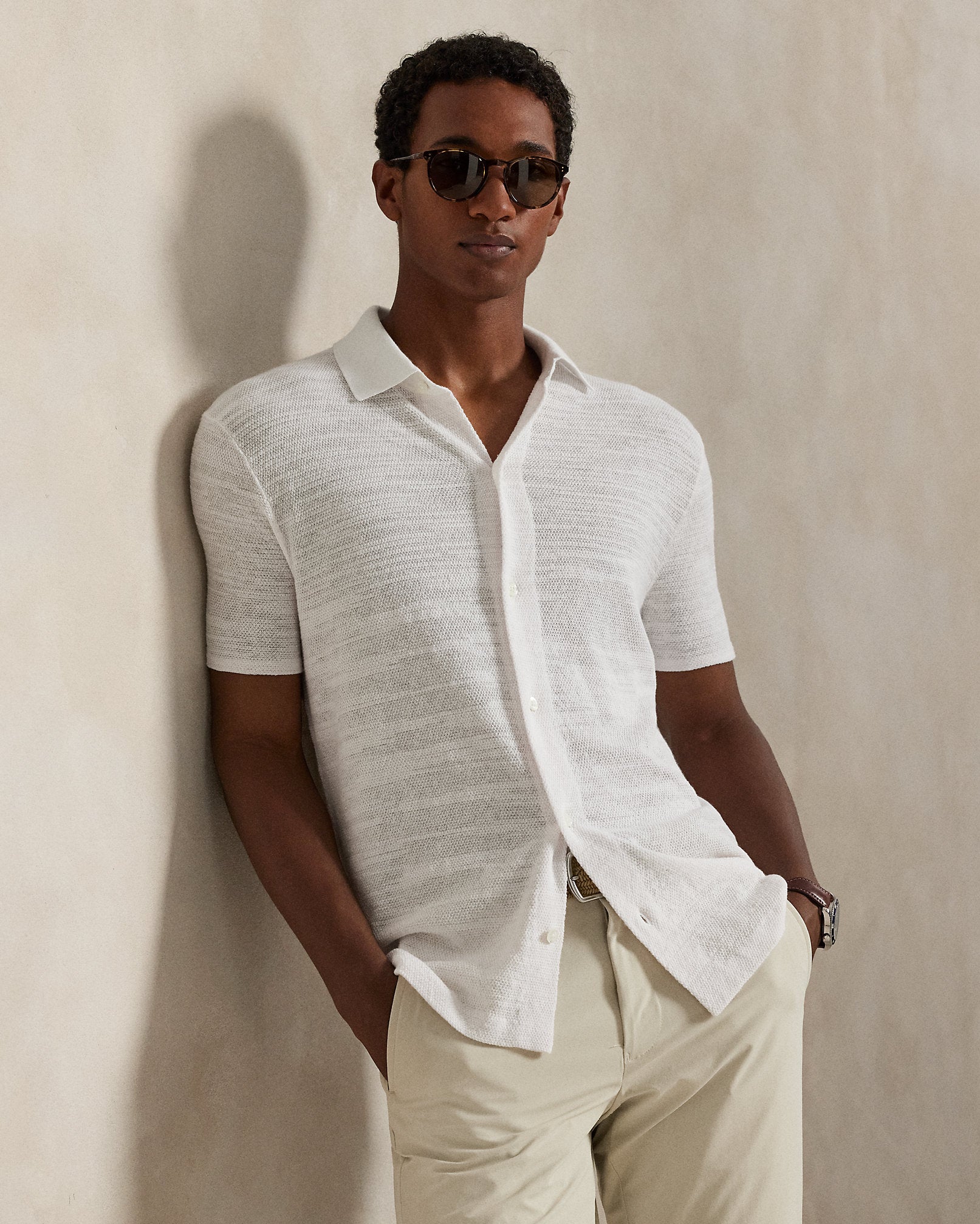 Ralph Lauren CottonLinen ShortSleeve Cardigan