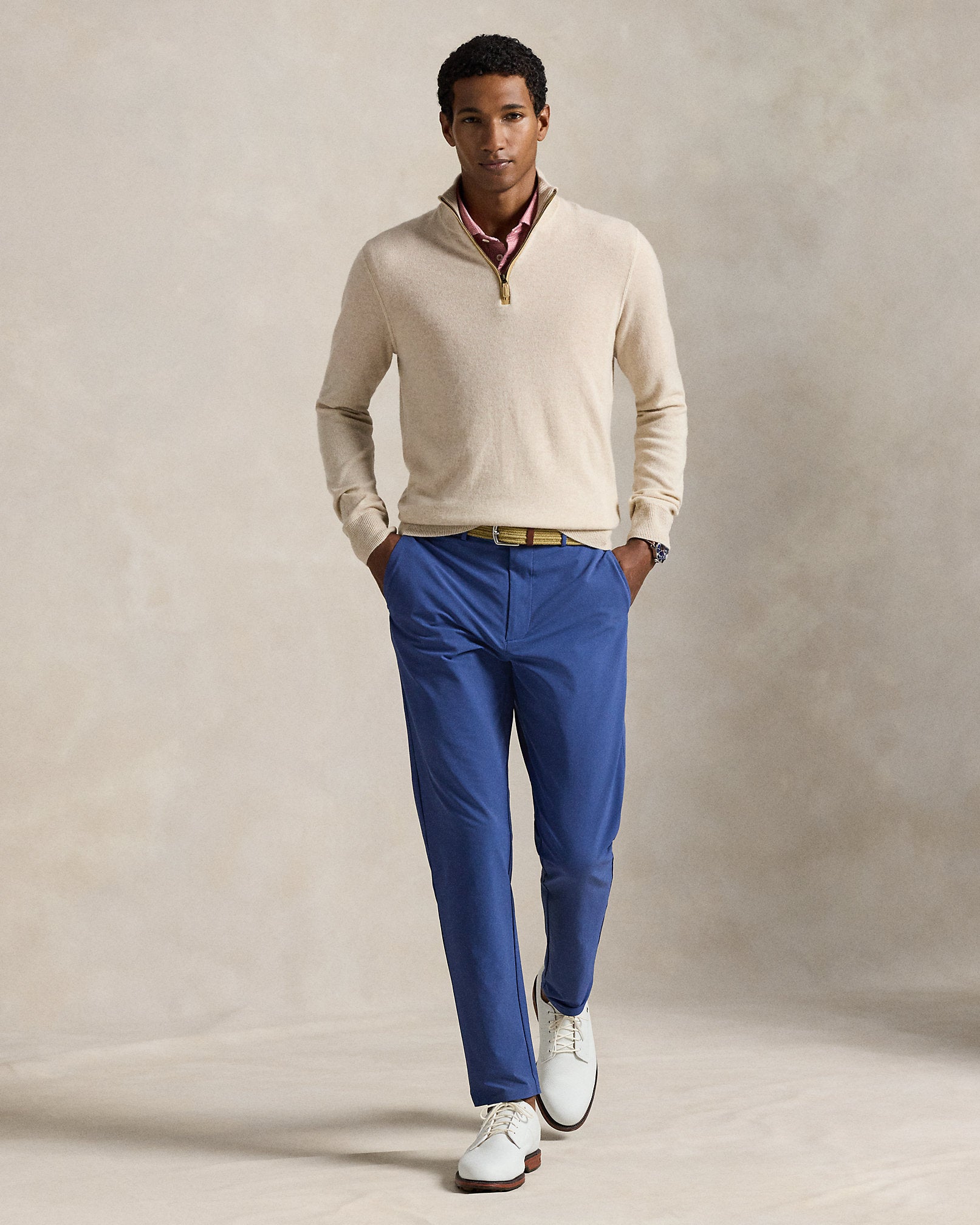 Ralph Lauren Washable Cashmere QuarterZip Sweater
