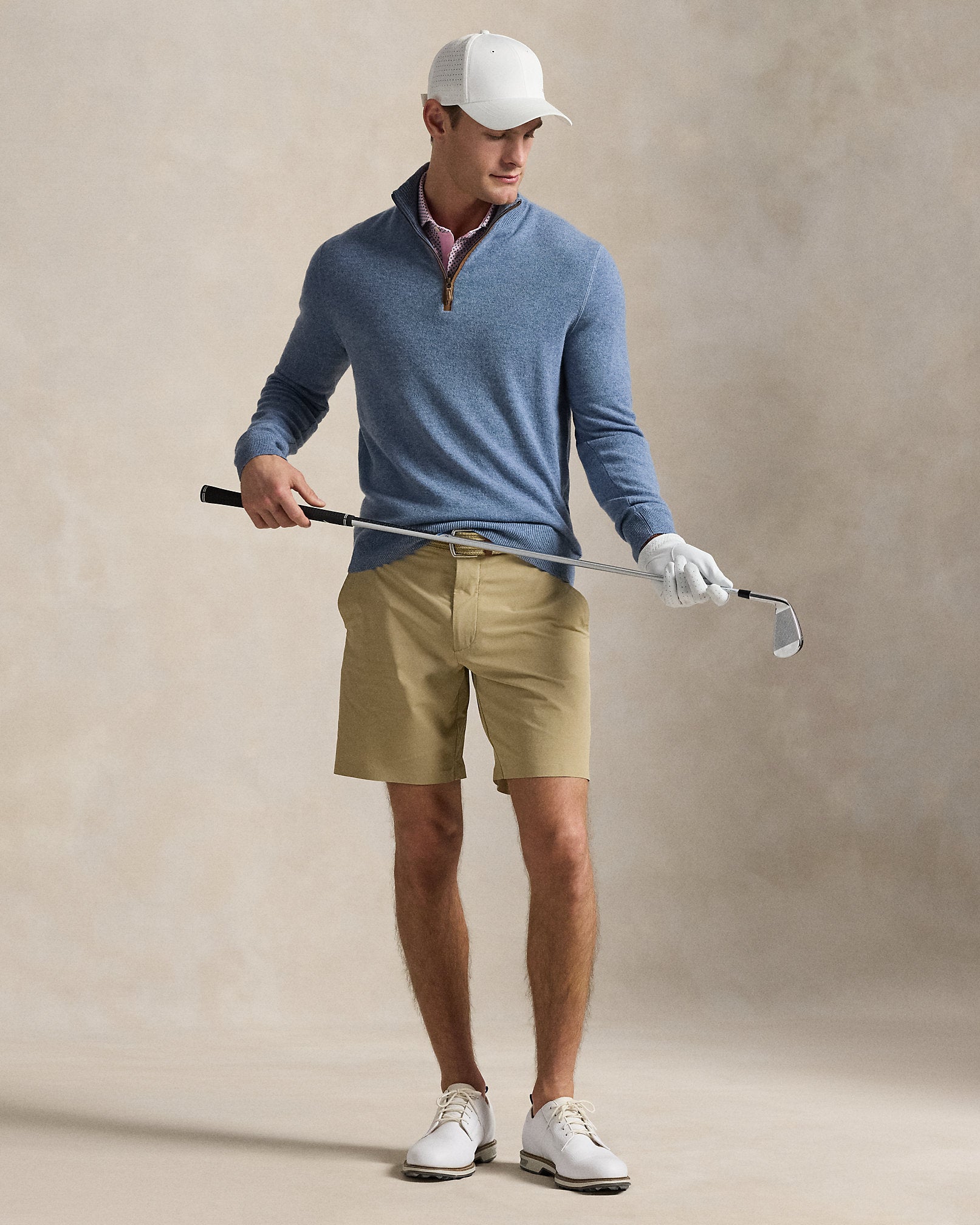 Ralph Lauren Washable Cashmere QuarterZip Sweater