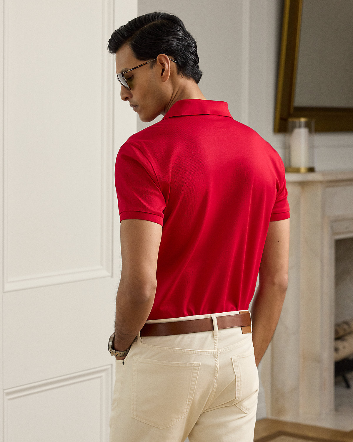 Ralph Lauren Custom Slim Fit Piqué Polo Shirt