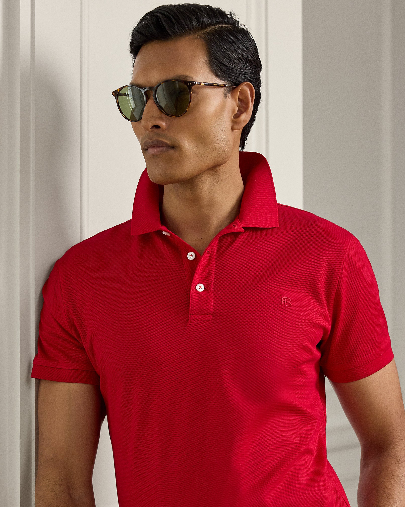 Ralph Lauren Custom Slim Fit Piqué Polo Shirt