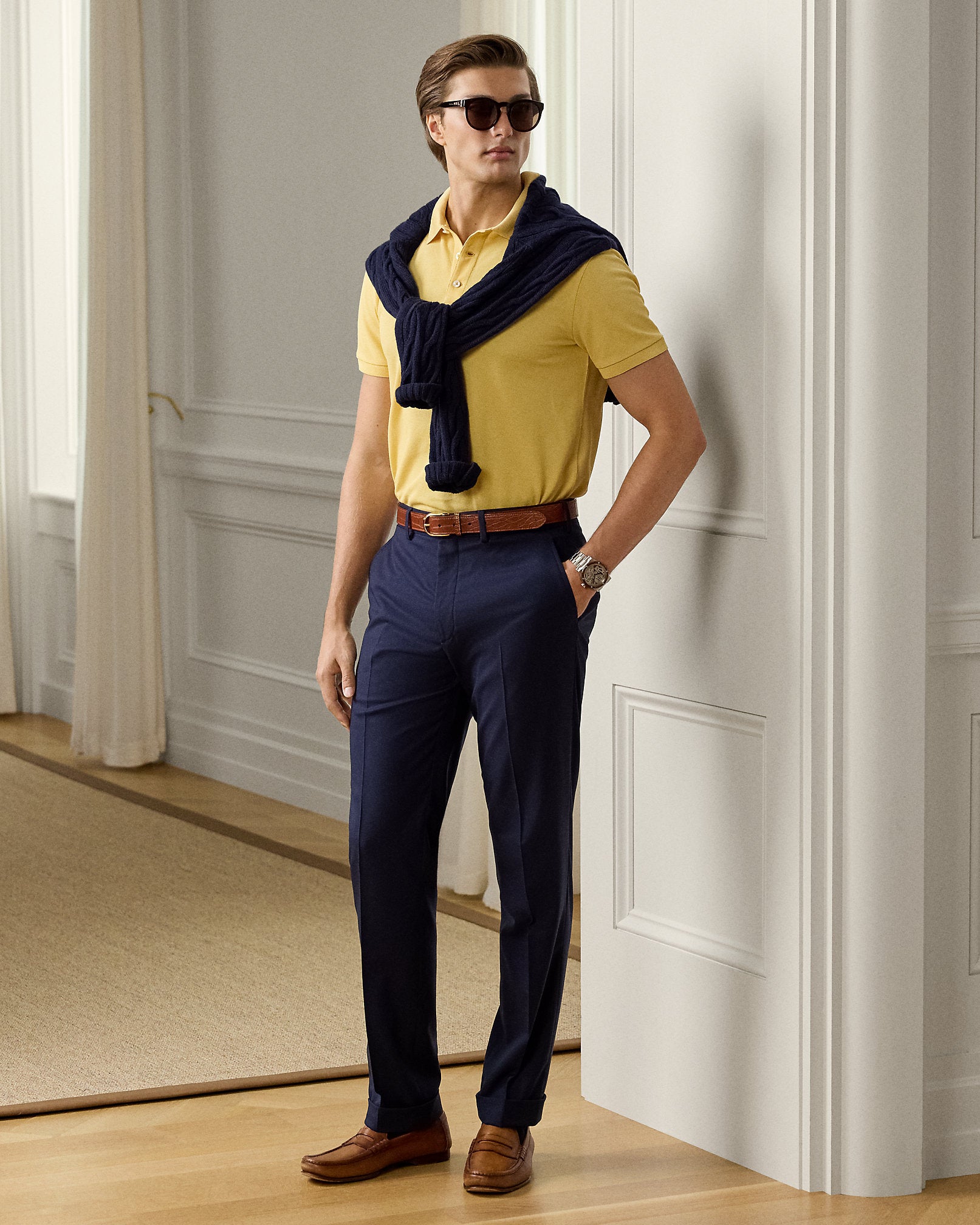 Ralph Lauren Custom Slim Fit Piqué Polo Shirt