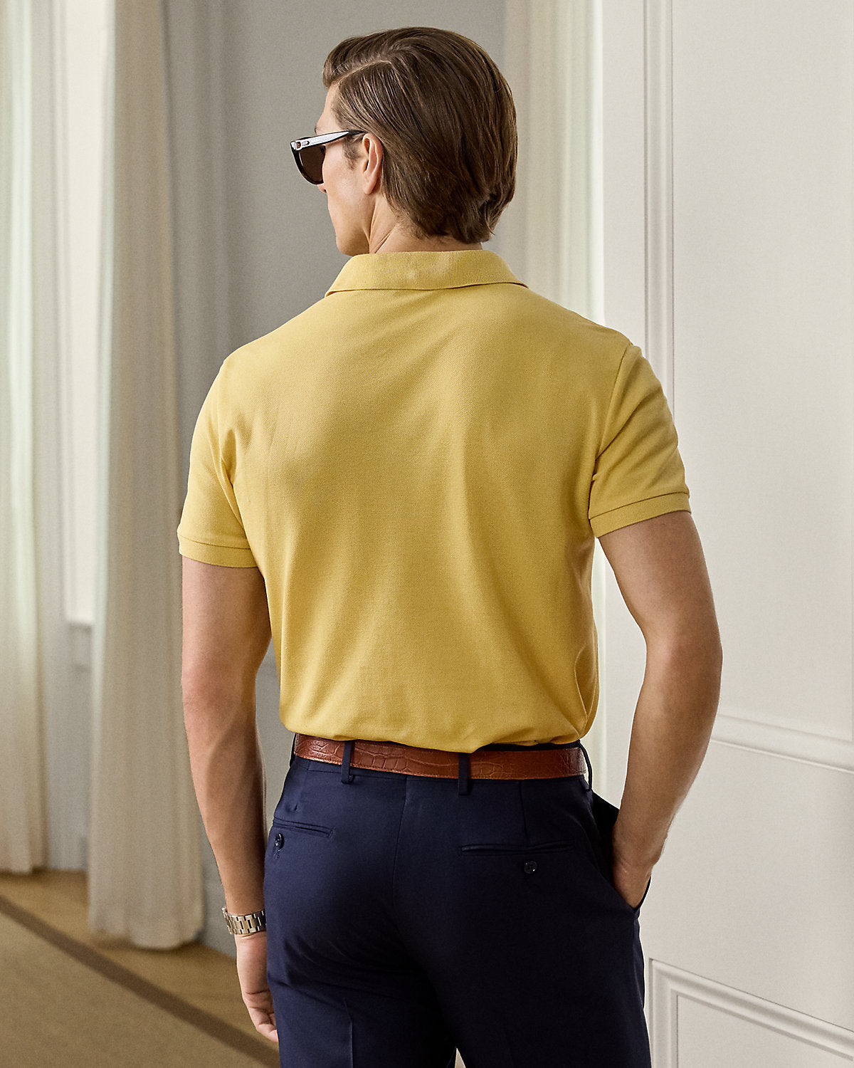 Ralph Lauren Custom Slim Fit Piqué Polo Shirt