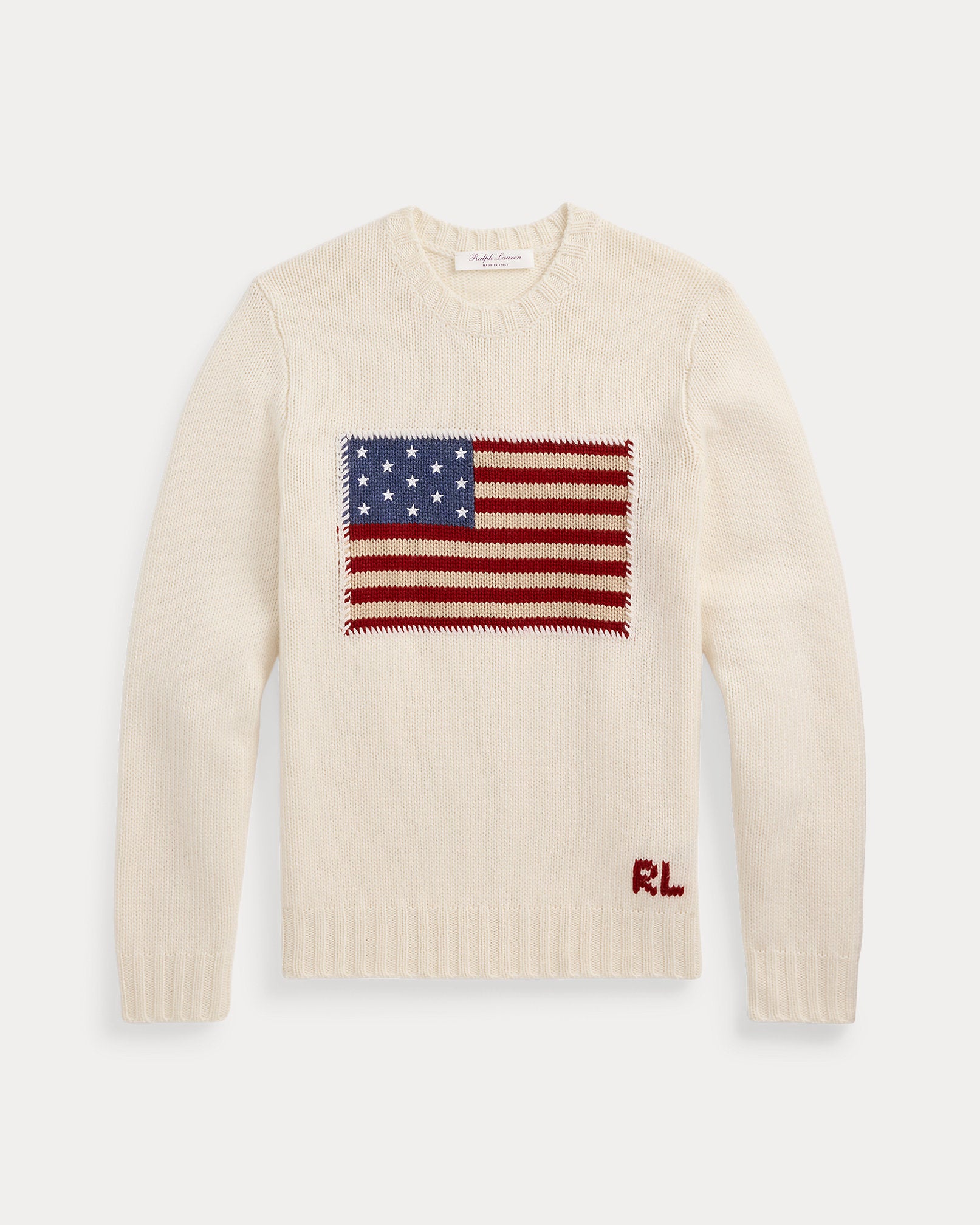 Ralph Lauren Flag Cashmere Crewneck Sweater