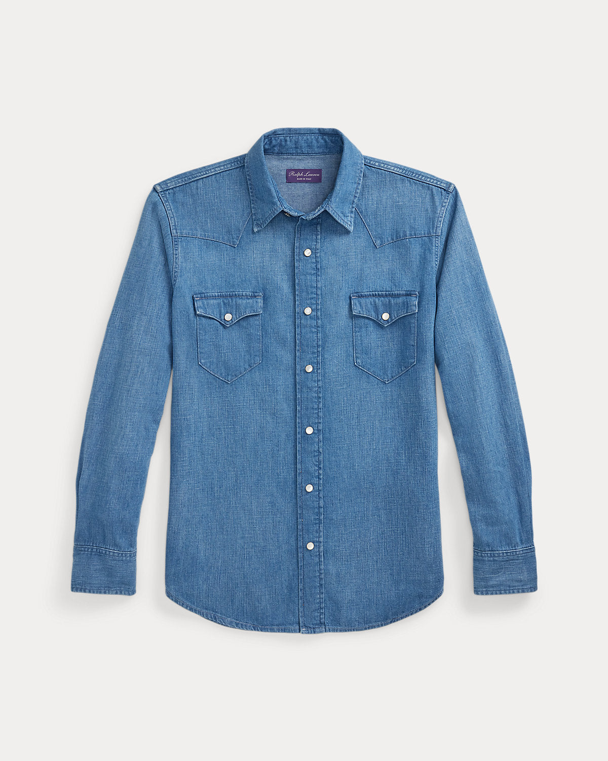 Ralph Lauren CottonLinen Denim Western Shirt