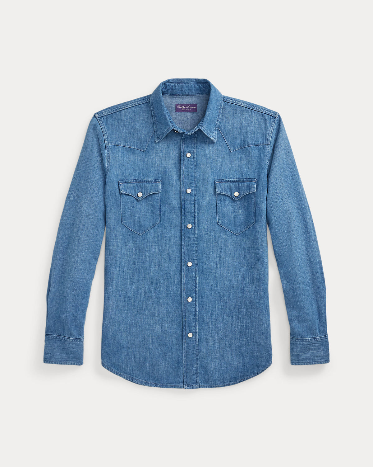 Ralph Lauren CottonLinen Denim Western Shirt
