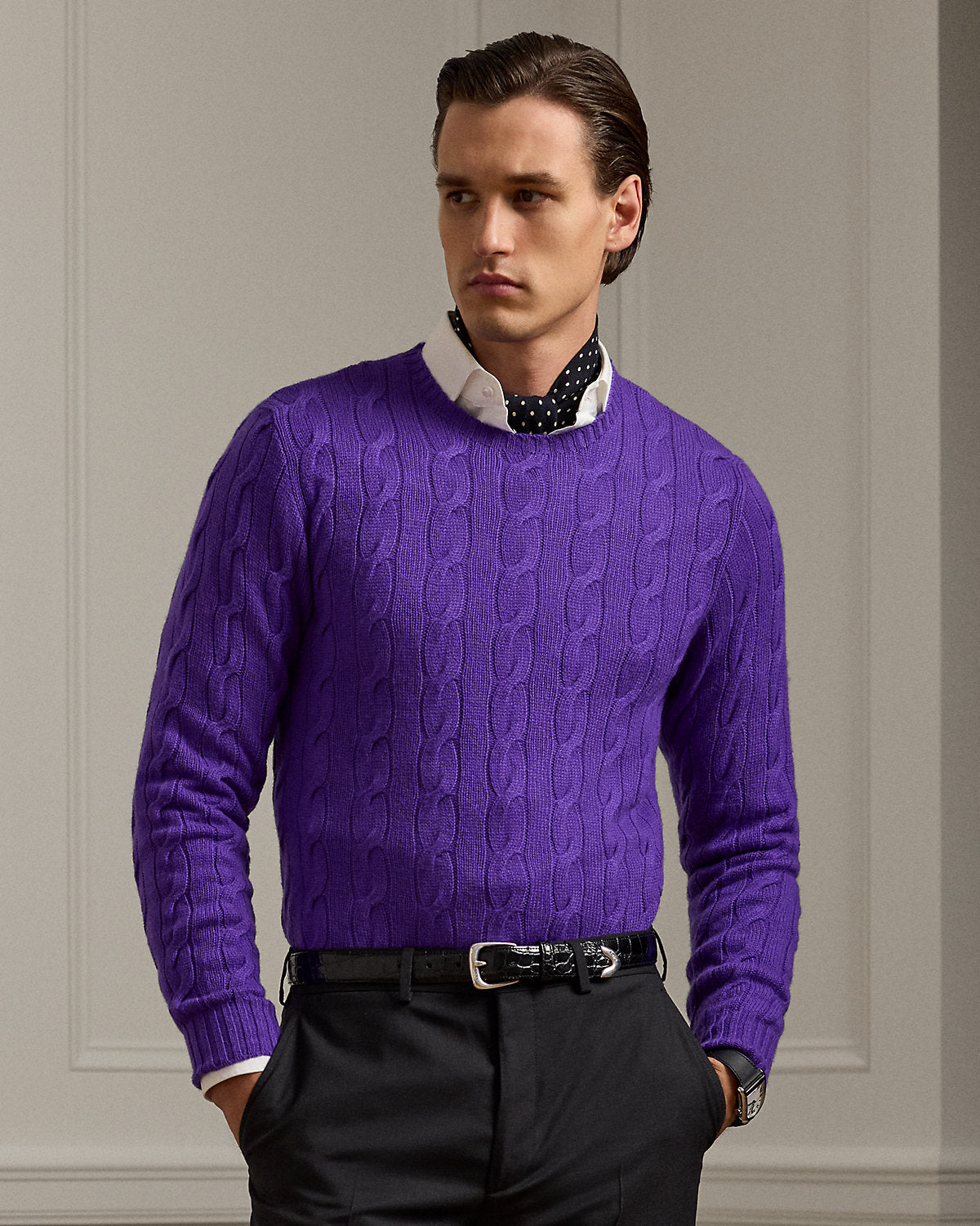Ralph Lauren CableKnit Cashmere Sweater
