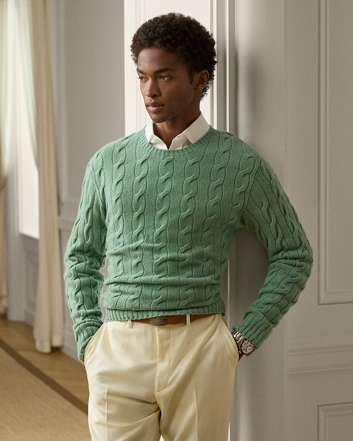 Ralph Lauren CableKnit Cashmere Sweater