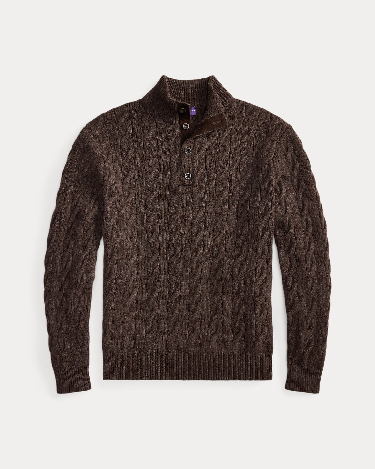 Ralph Lauren CableKnit Cashmere Mockneck Sweater