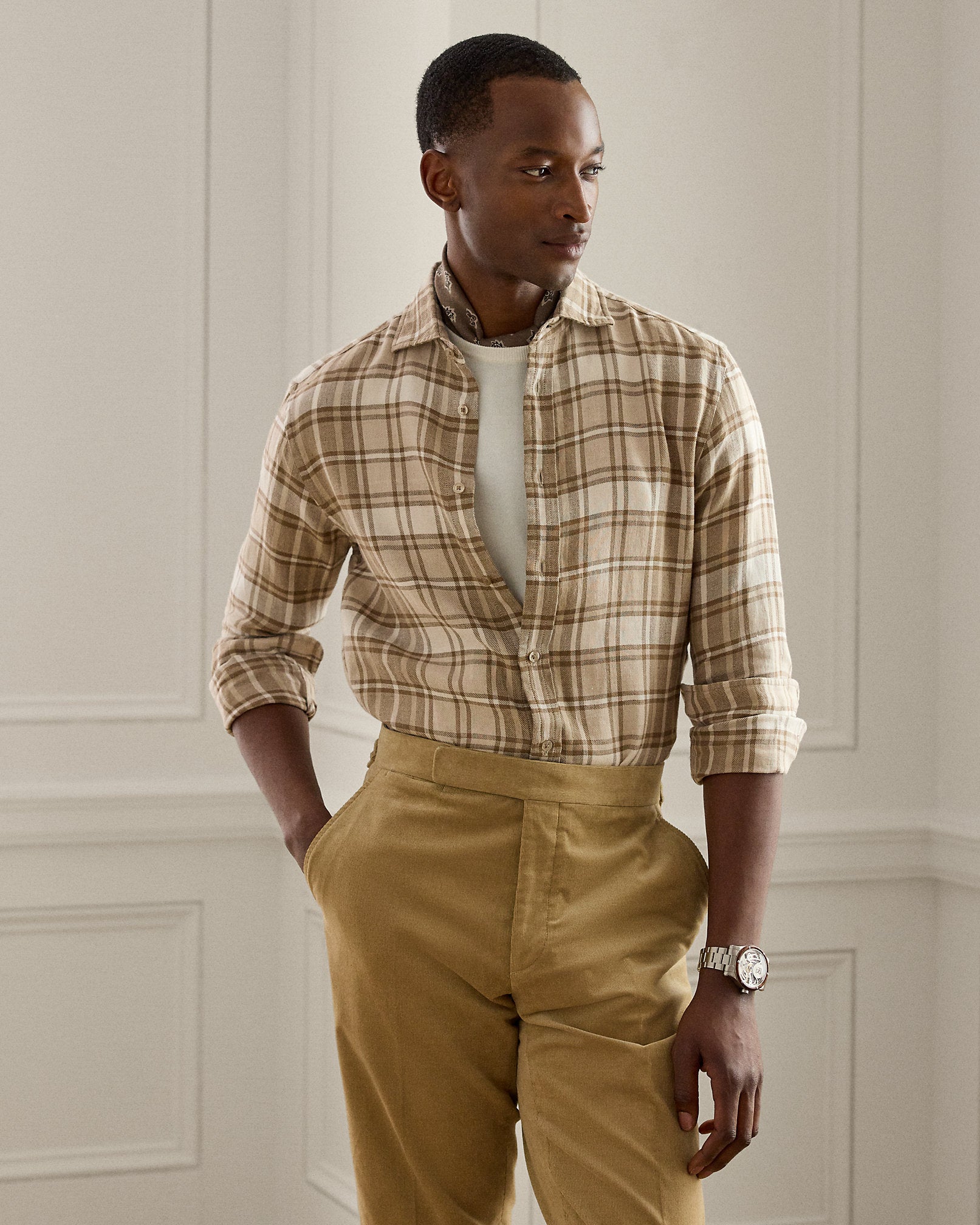 Ralph Lauren Plaid LinenCotton Twill Shirt