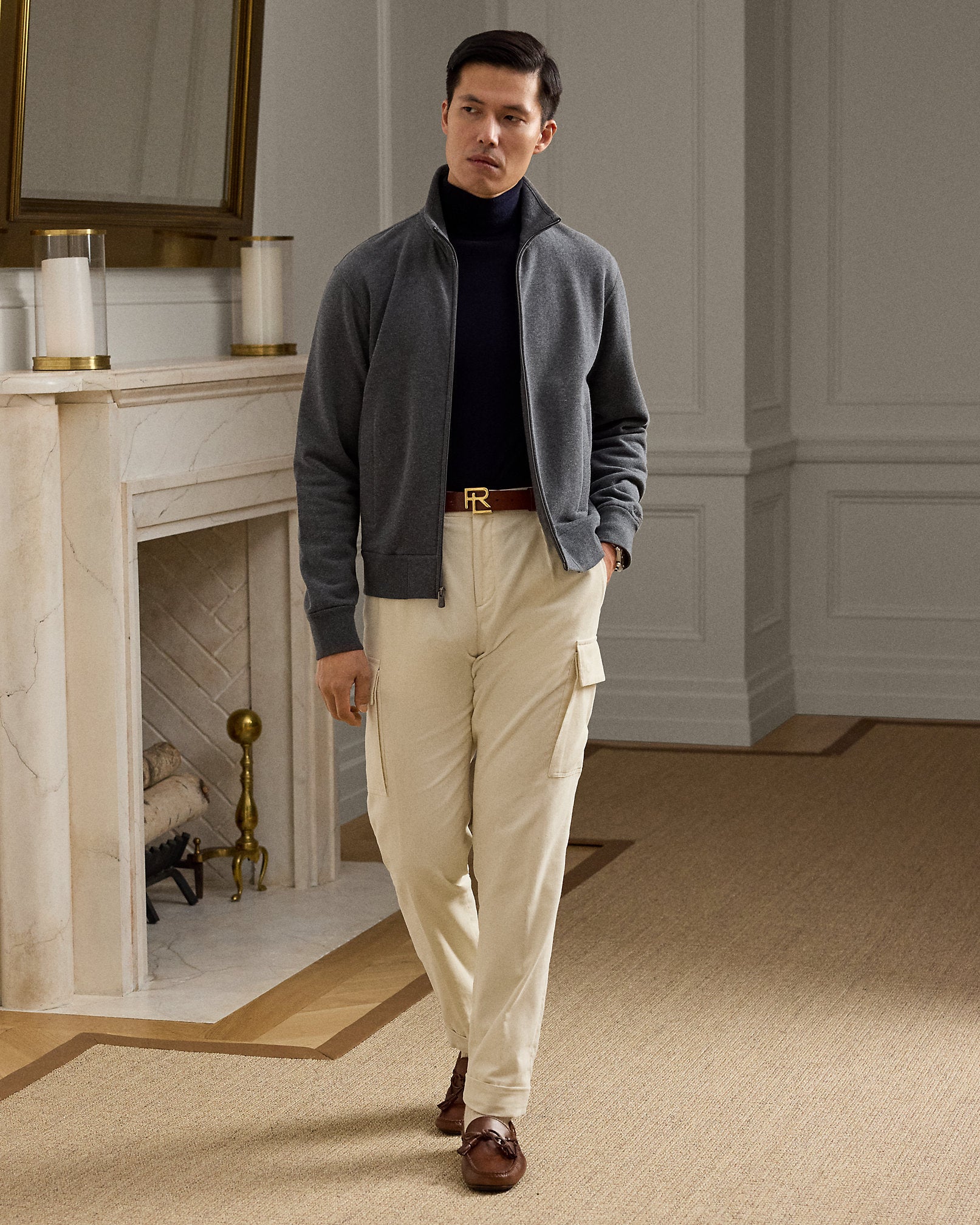 Ralph Lauren CottonCashmere Fleece Track Jacket
