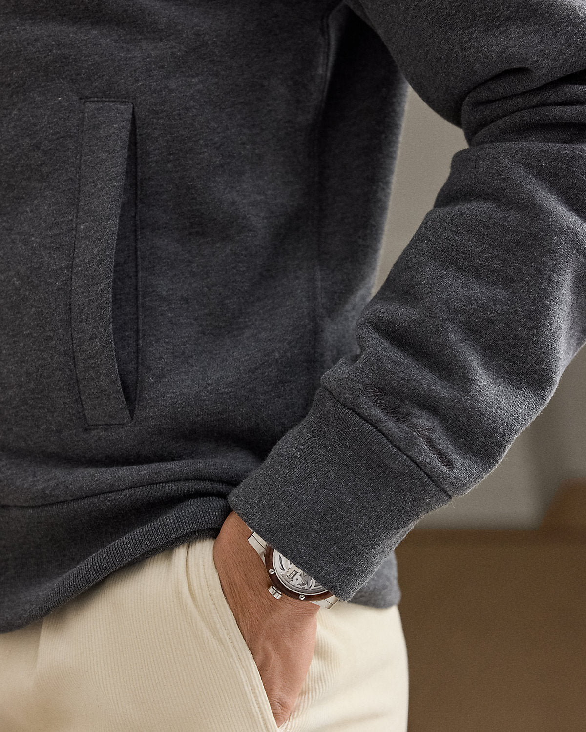 Ralph Lauren CottonCashmere Fleece Track Jacket