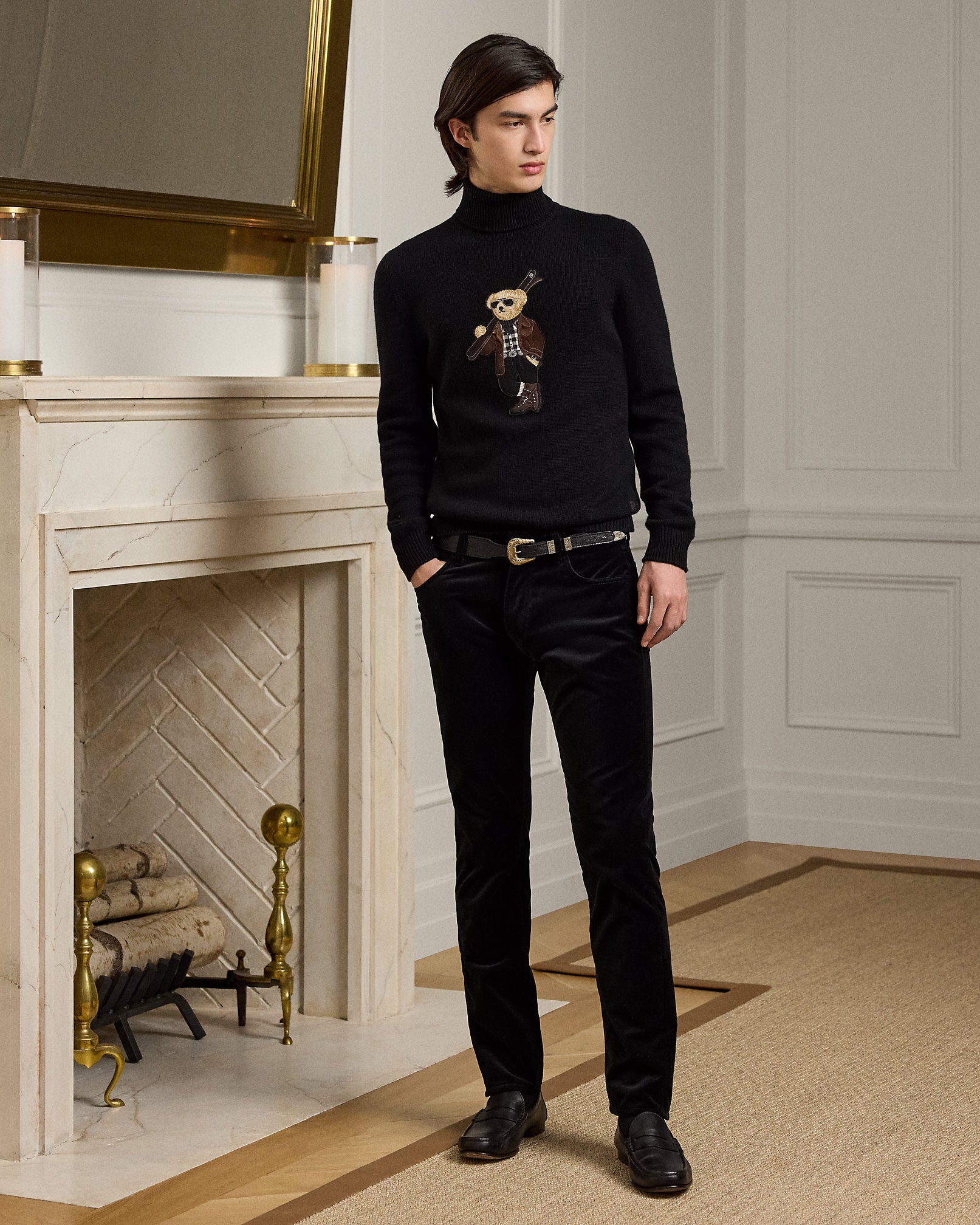 Ralph Lauren Slim Fit Velvet FivePocket Pant