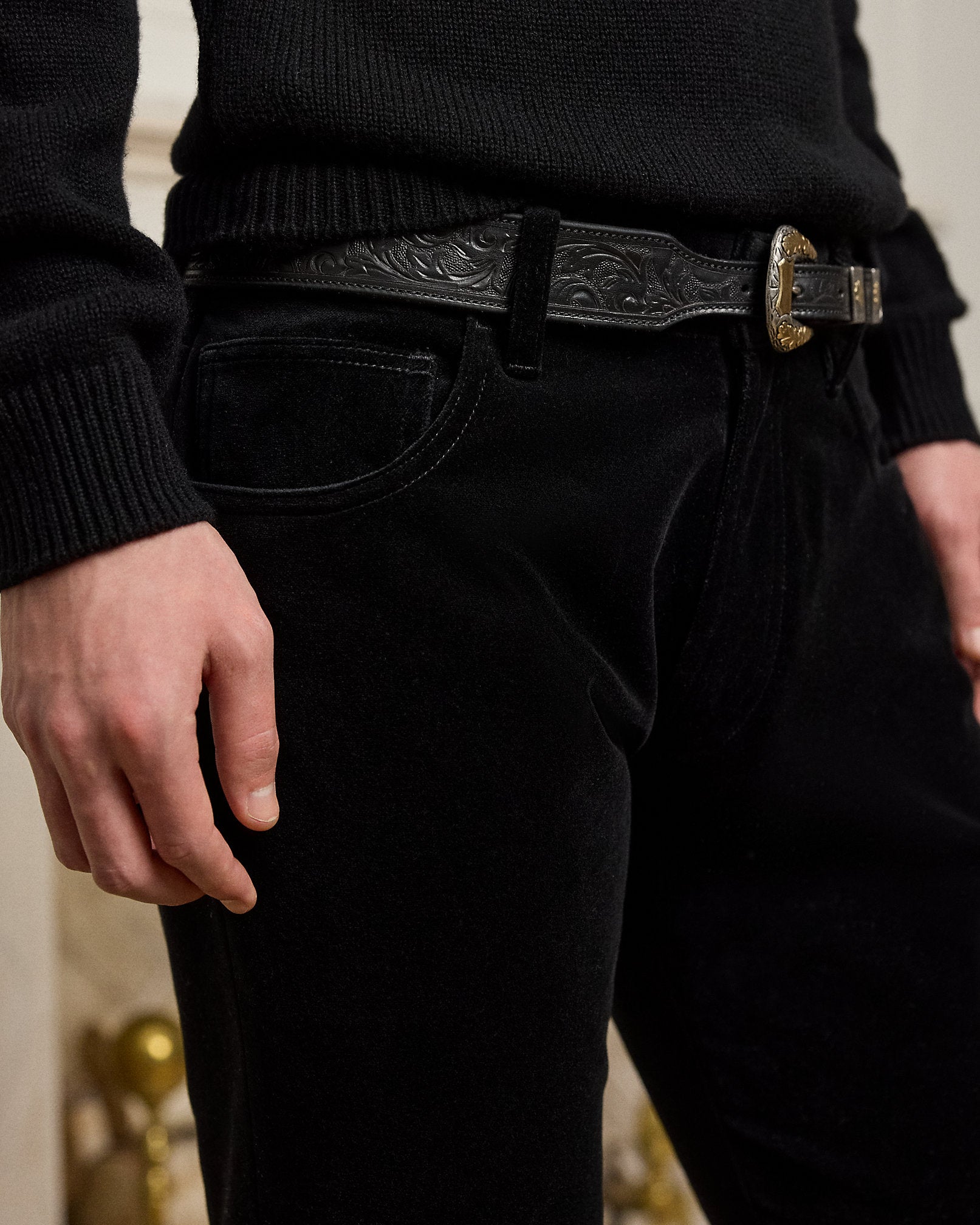 Ralph Lauren Slim Fit Velvet FivePocket Pant