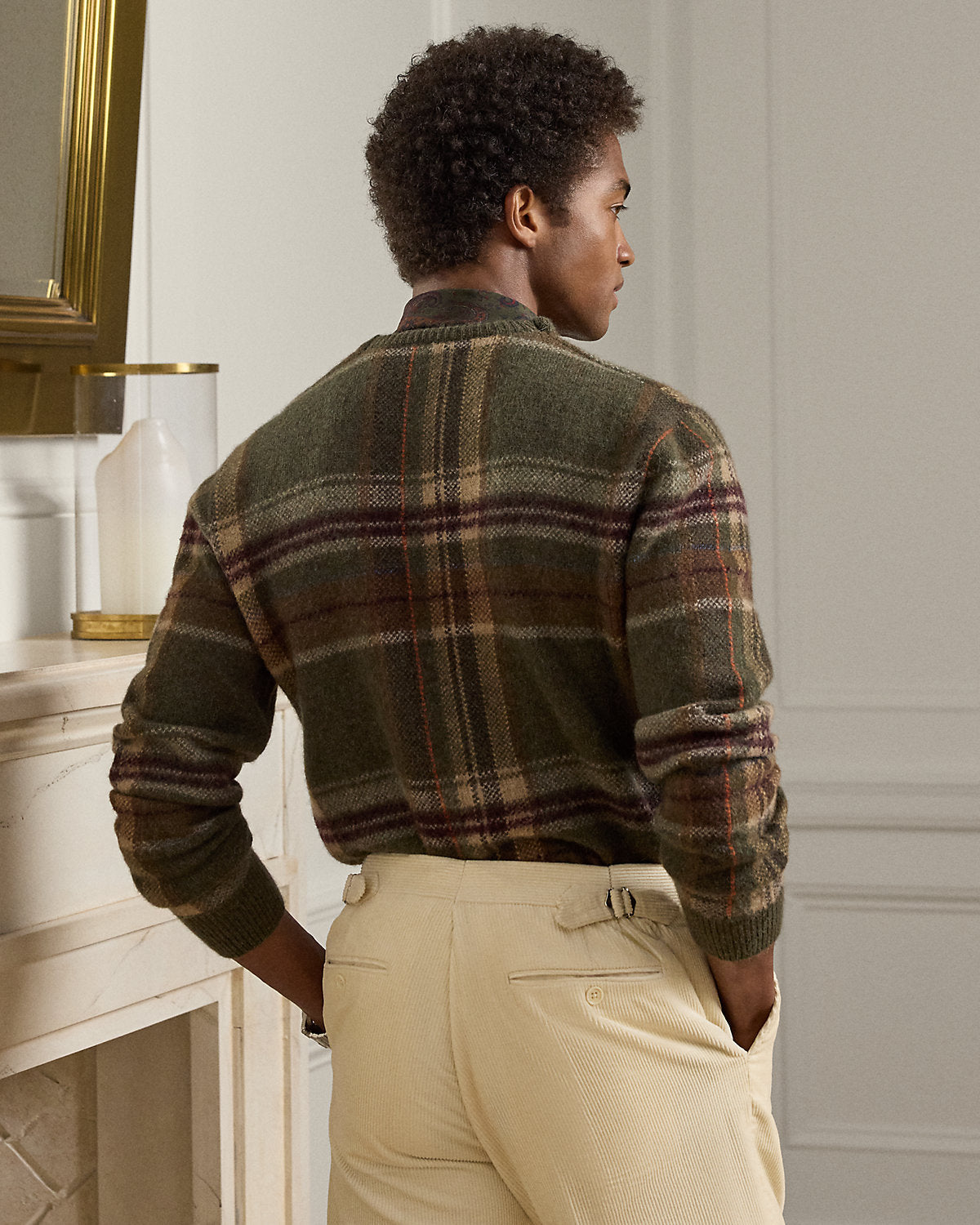 Ralph Lauren Plaid Brushed WoolBlend Sweater