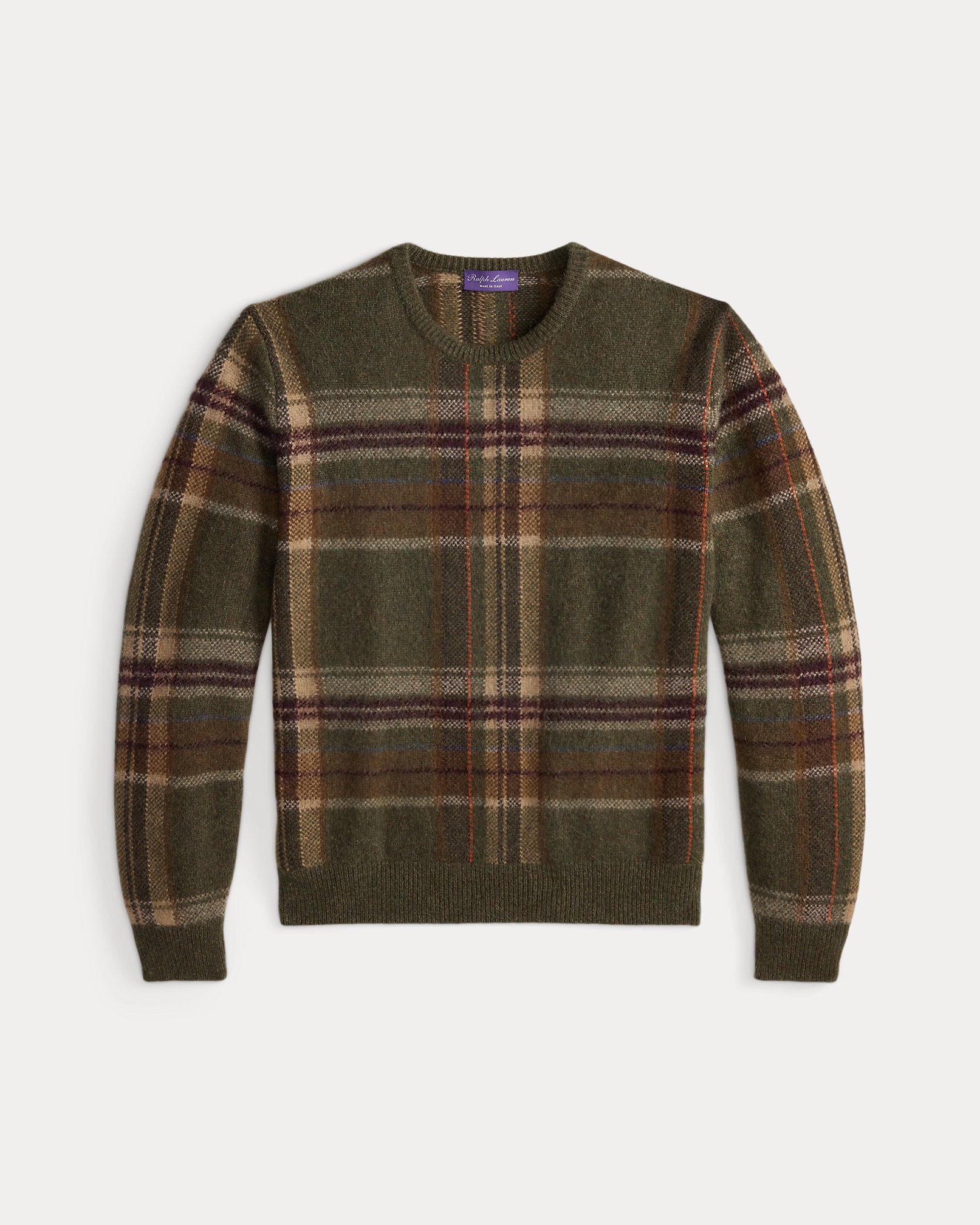 Ralph Lauren Plaid Brushed WoolBlend Sweater