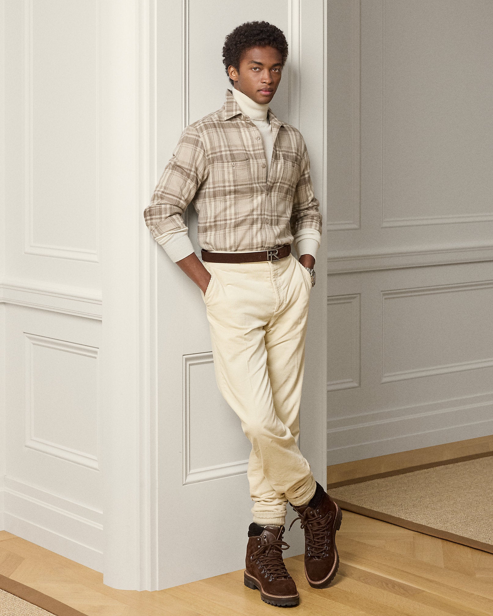 Ralph Lauren Plaid WoolSilkCashmere Shirt