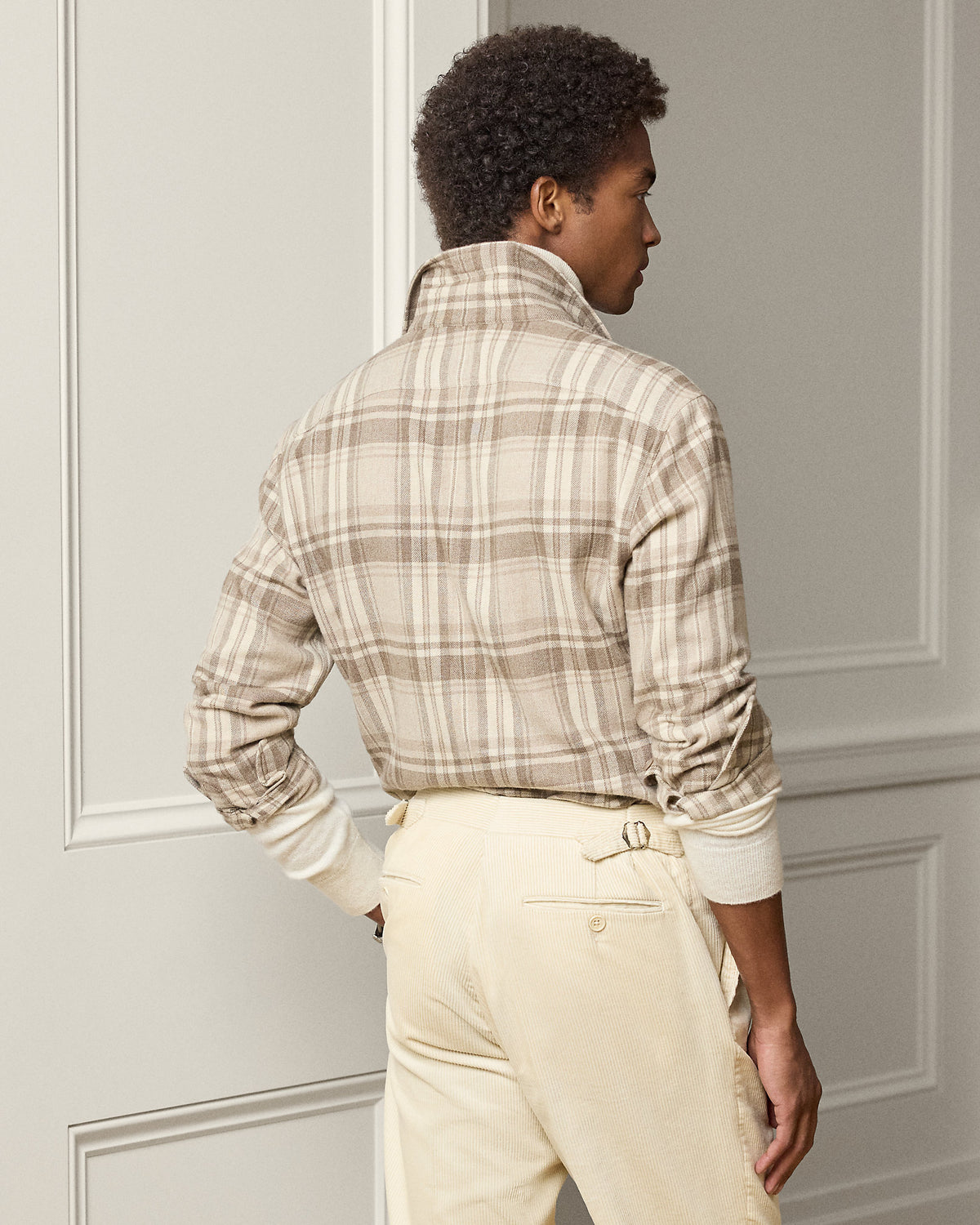 Ralph Lauren Plaid WoolSilkCashmere Shirt