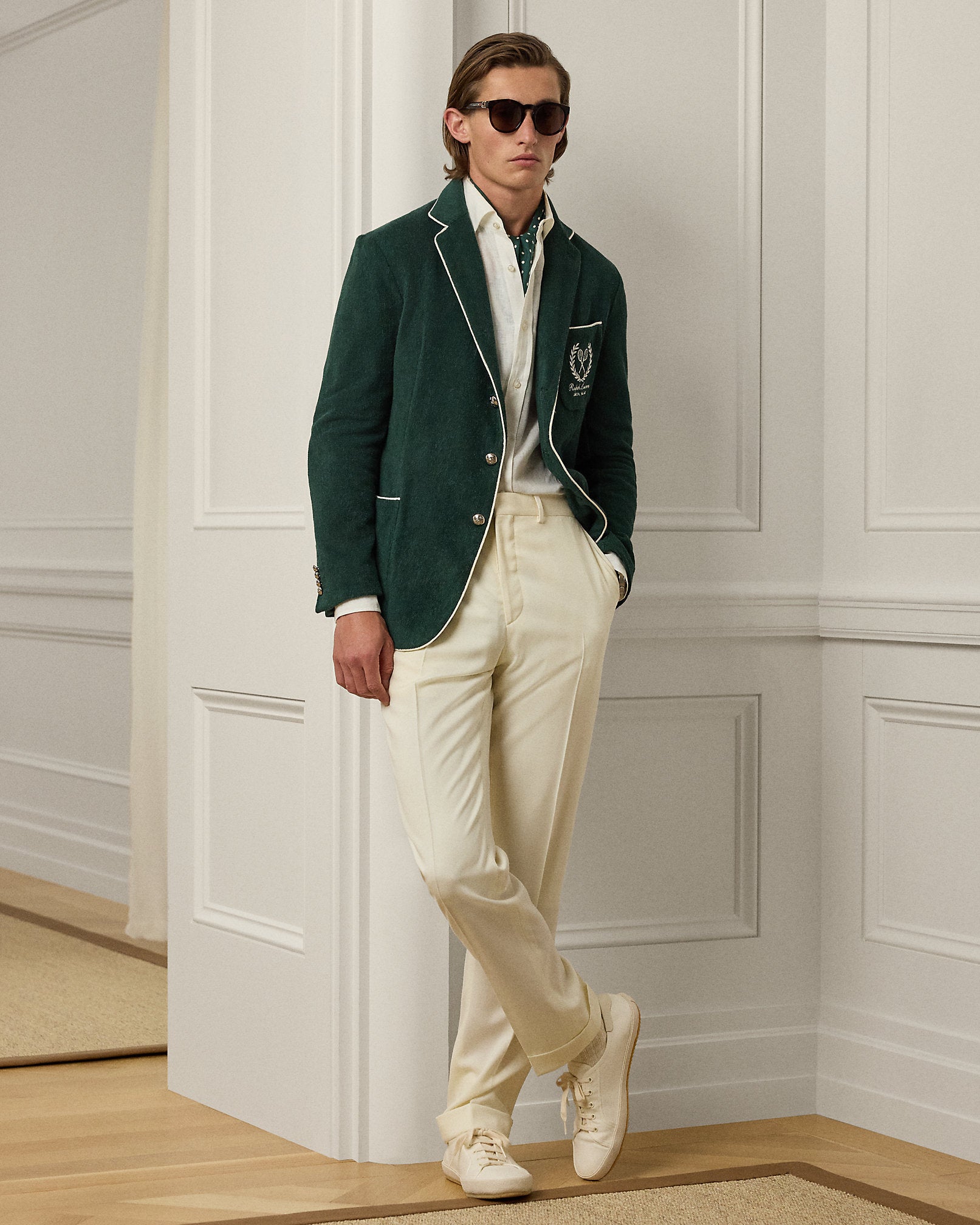 Ralph Lauren HandTailored Embroidered Terry Blazer
