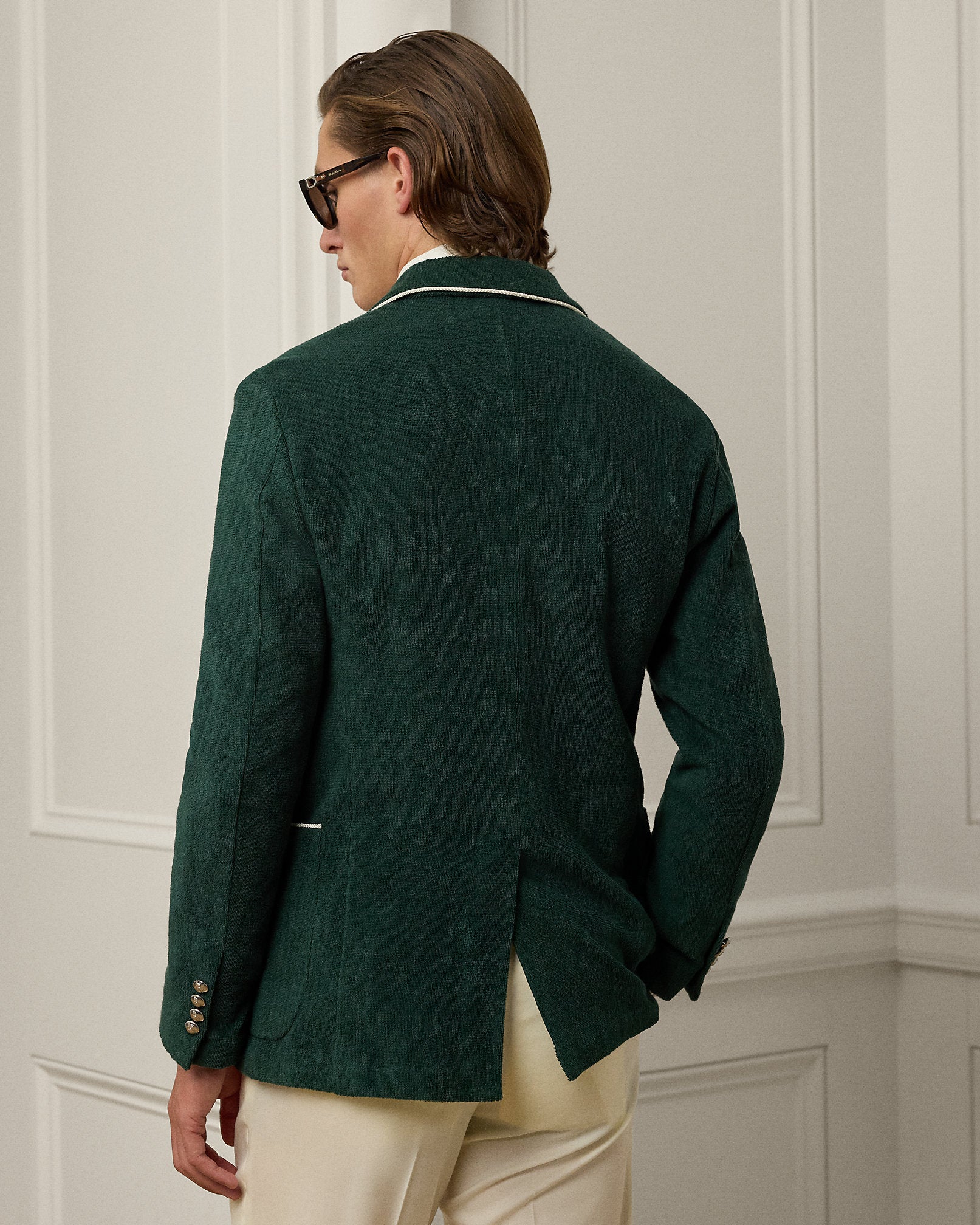 Ralph Lauren HandTailored Embroidered Terry Blazer