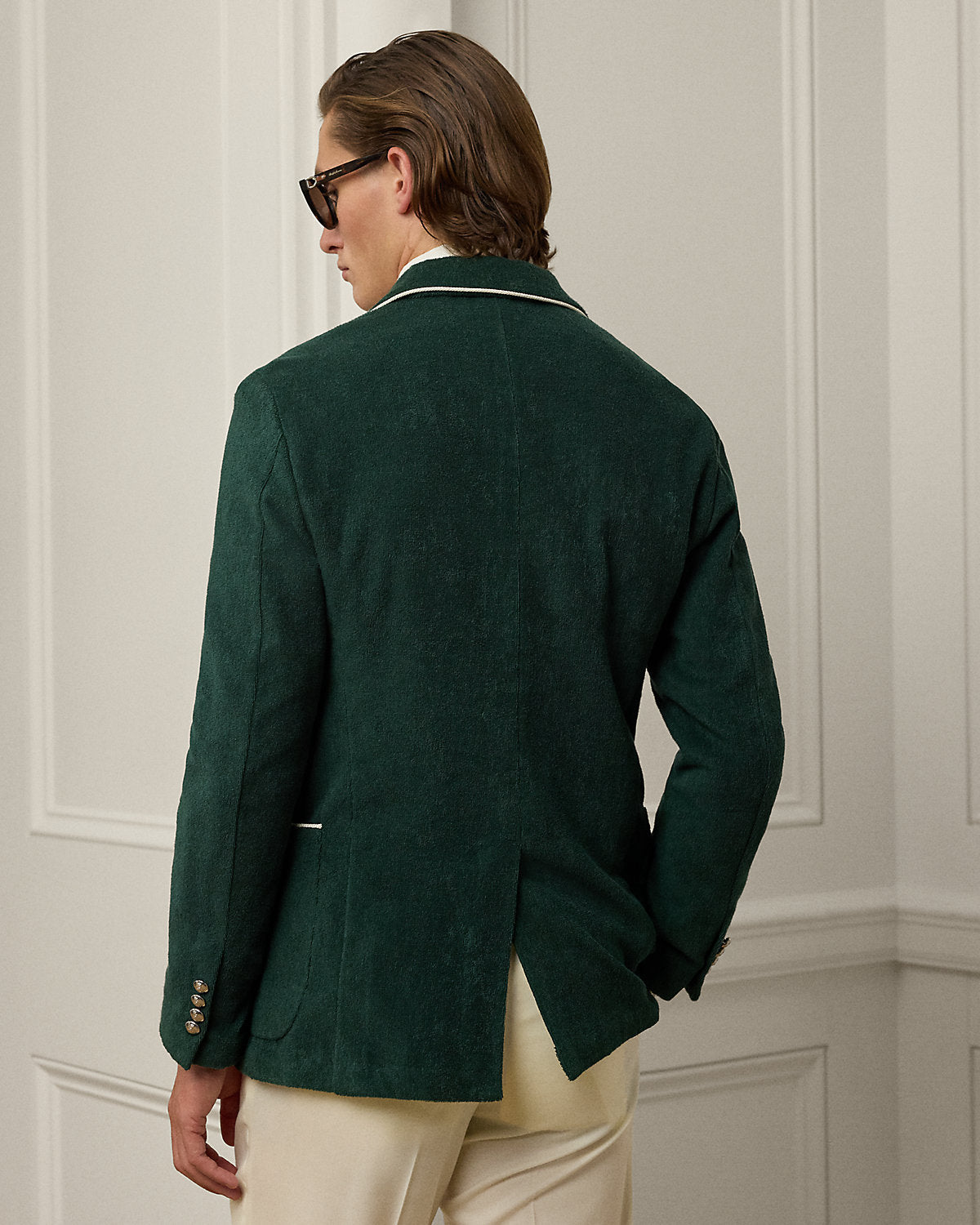 Ralph Lauren HandTailored Embroidered Terry Blazer