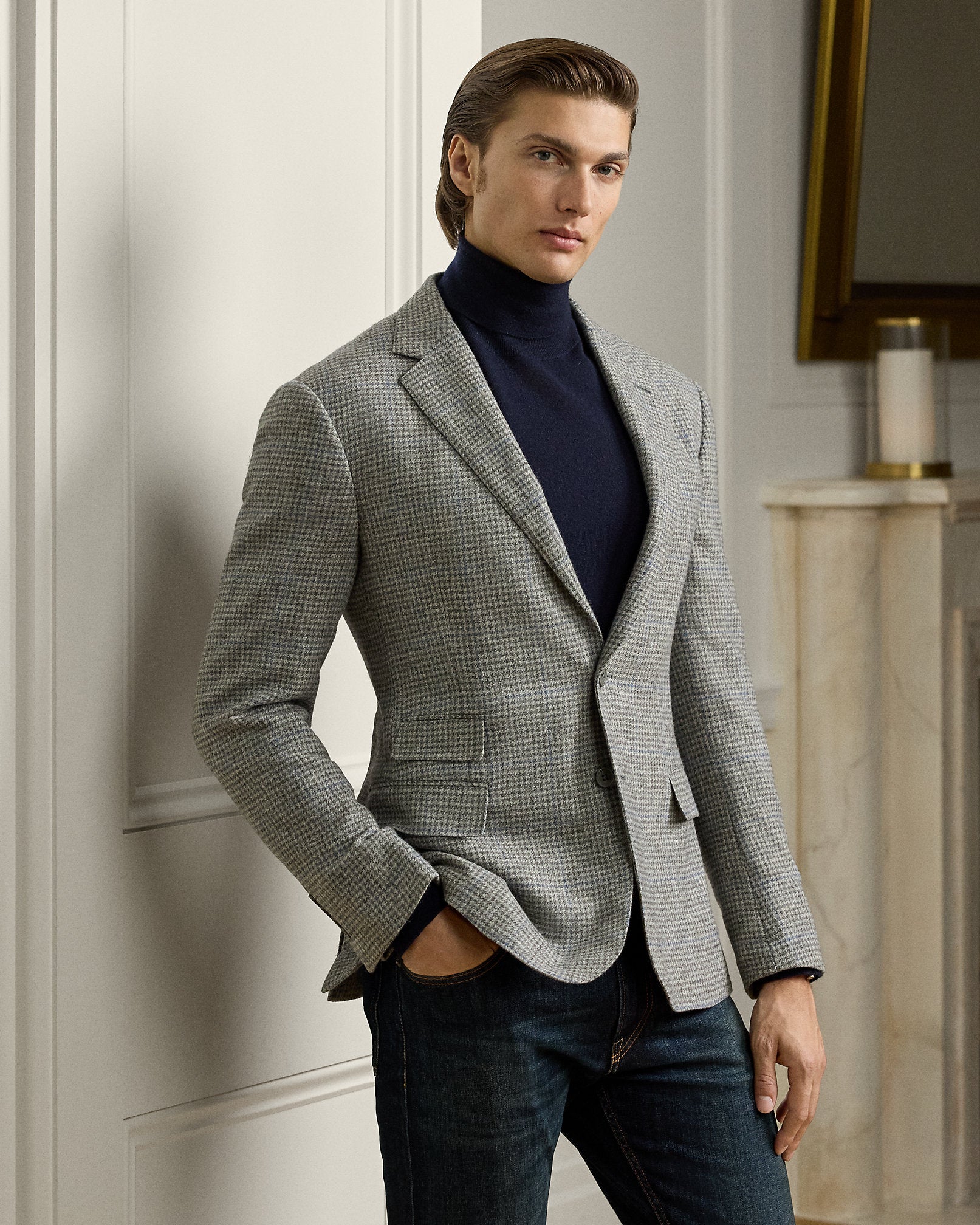 Ralph Lauren Kent HandTailored Houndstooth Jacket
