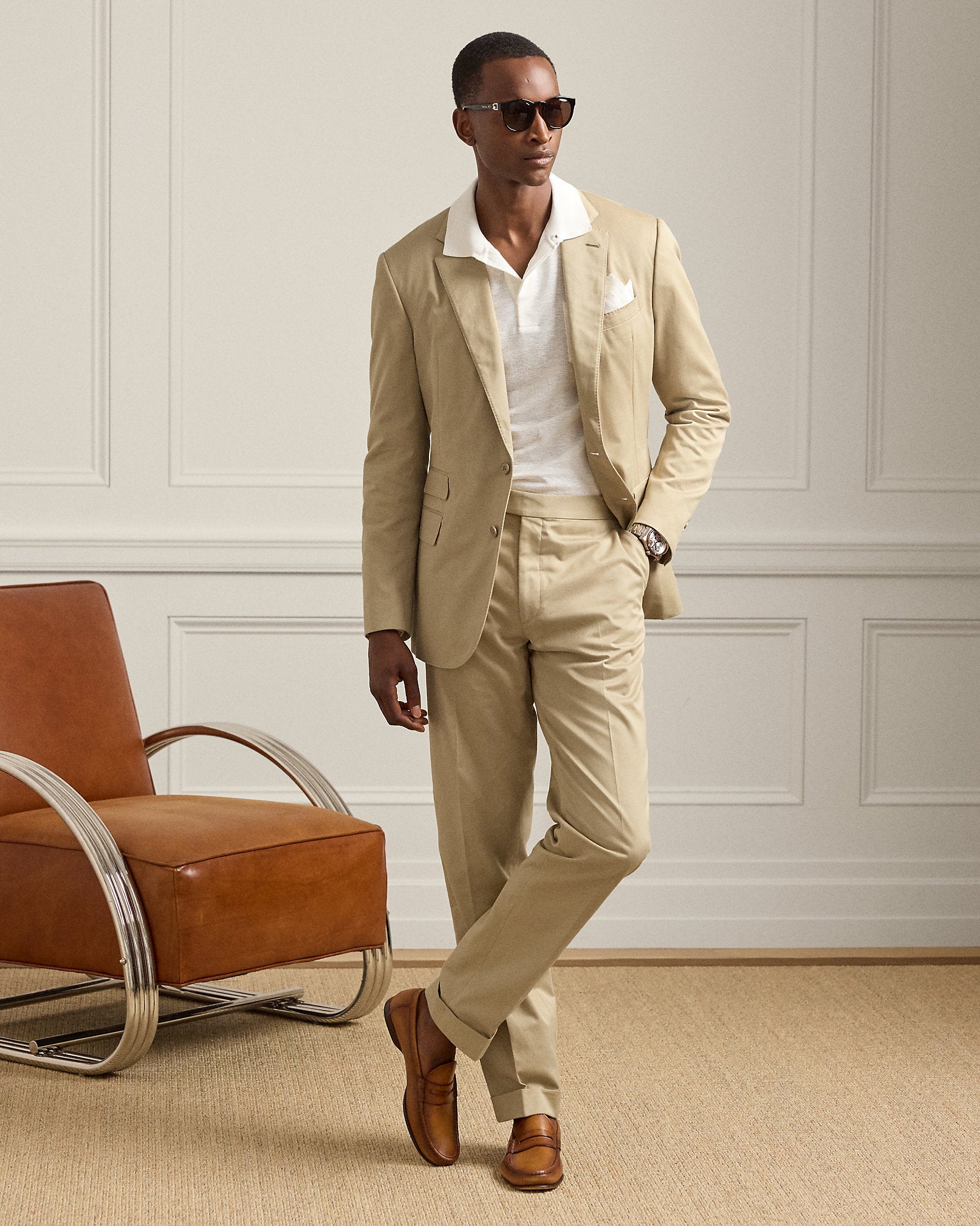 Ralph Lauren Kent HandTailored Sateen Suit Jacket