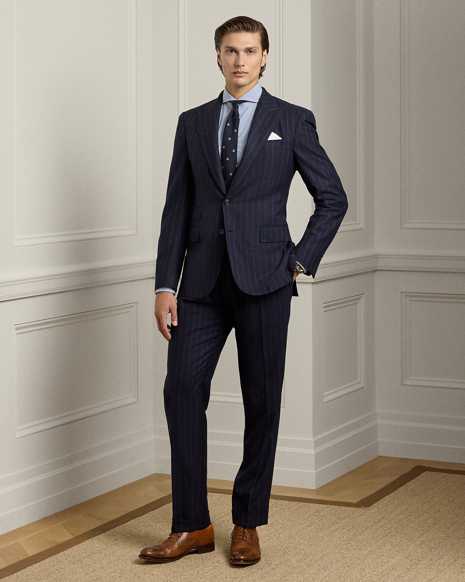 Ralph Lauren Gregory HandTailored Pinstripe Suit