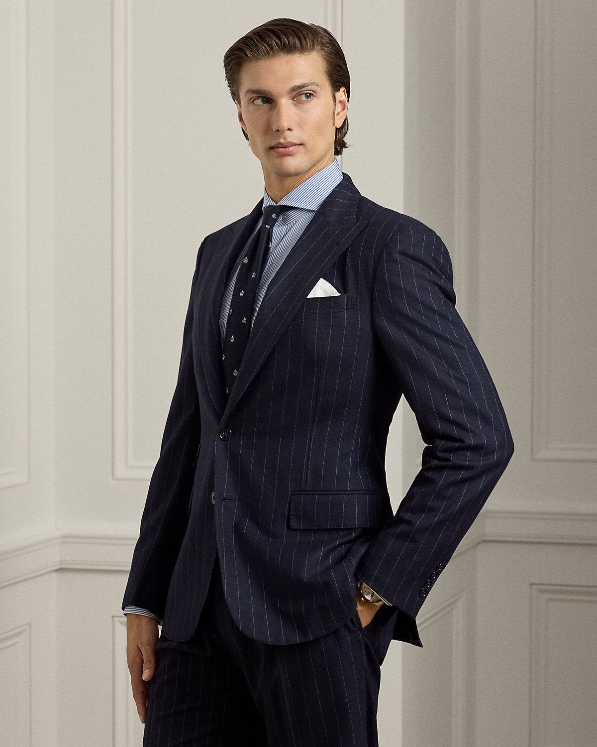Ralph Lauren Gregory HandTailored Pinstripe Suit
