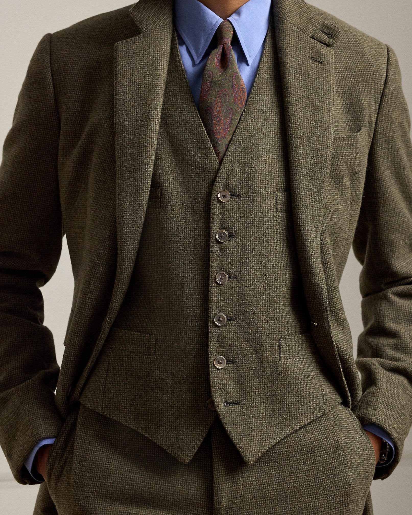 Ralph Lauren HandTailored TickWeave Vest