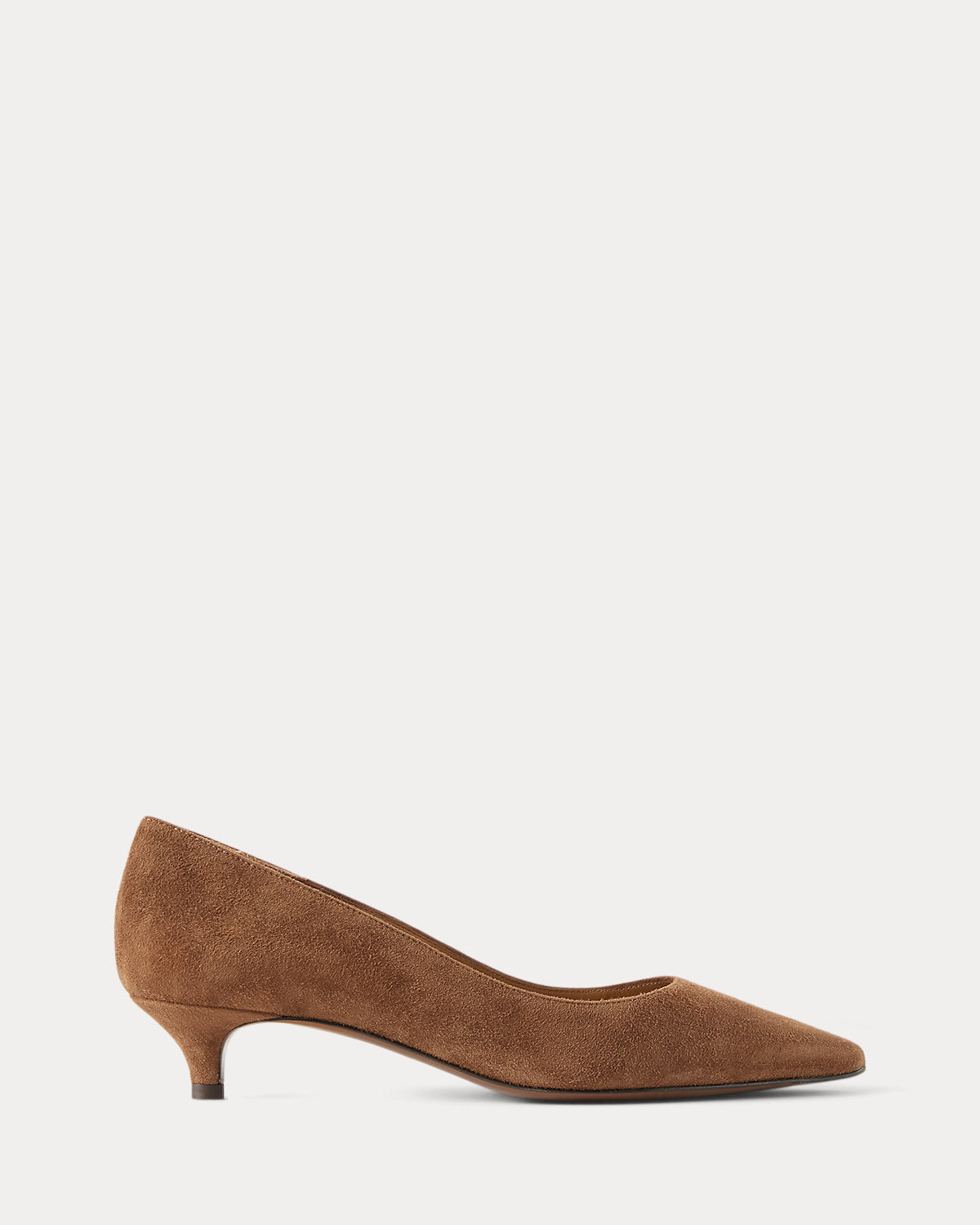 Ralph Lauren Tenney 35 Mm Goatsuede Pump Cognac