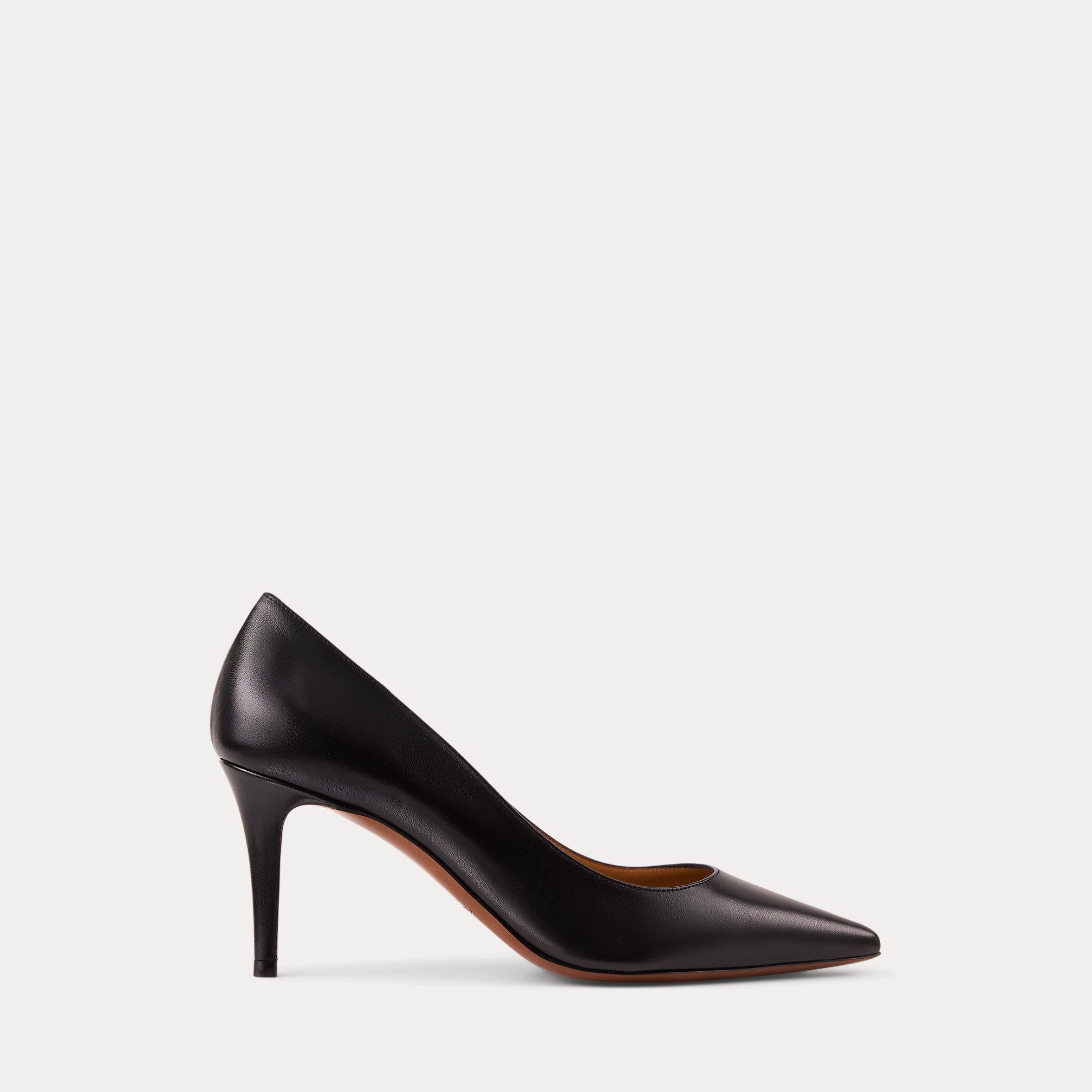Ralph Lauren Tenney 75 Mm Goatskin Pump Black