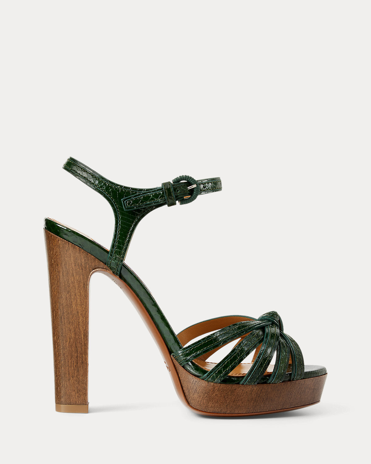 Ralph Lauren Kieran 125 Mm Ayers Platform Sandal Dark Racing Green