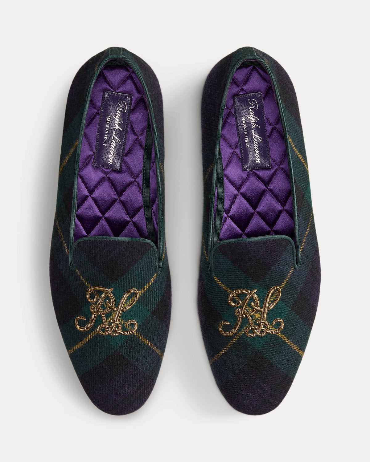 Ralph Lauren Alonzo Plaid Woolblend Slipper Gordon