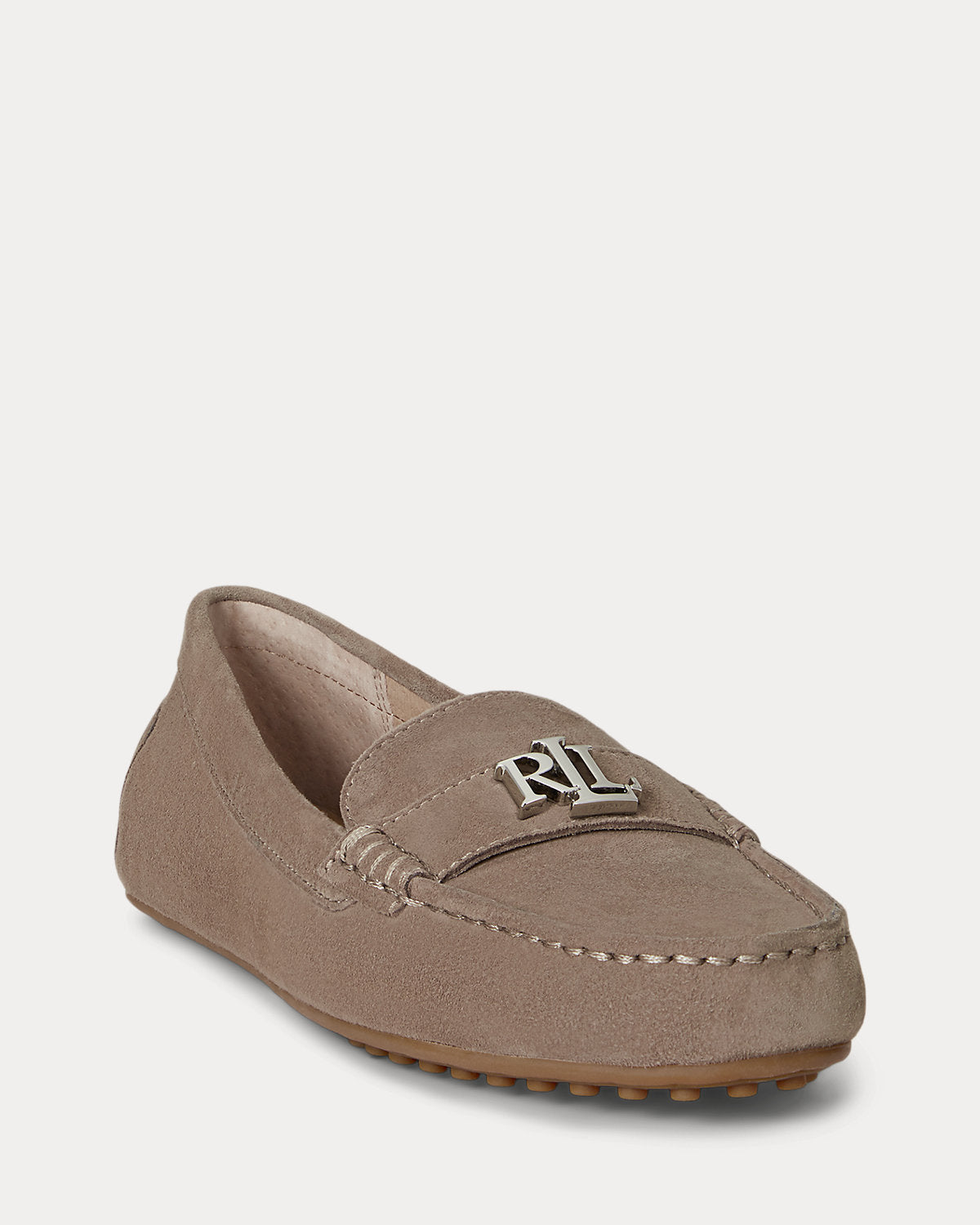 Ralph Lauren Barnsbury Suede Loafer Taupe Brown