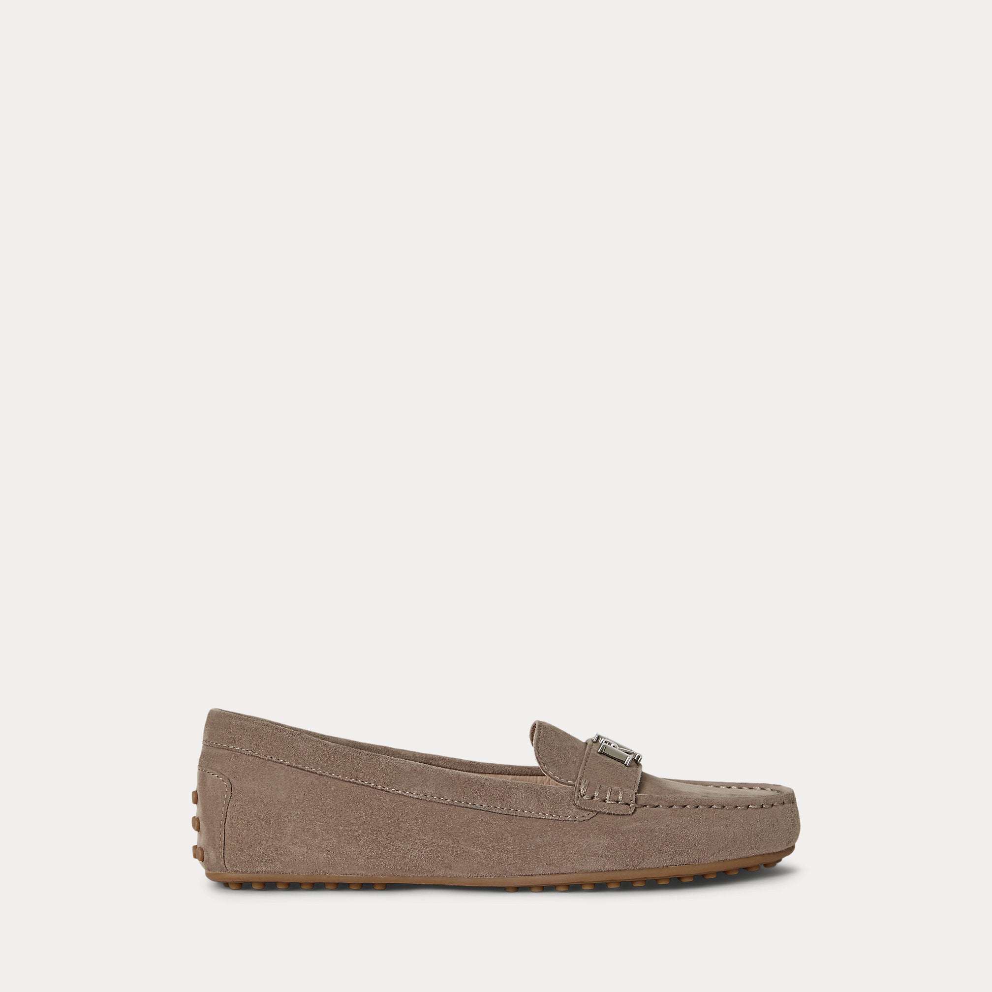 Ralph Lauren Barnsbury Suede Loafer Taupe Brown