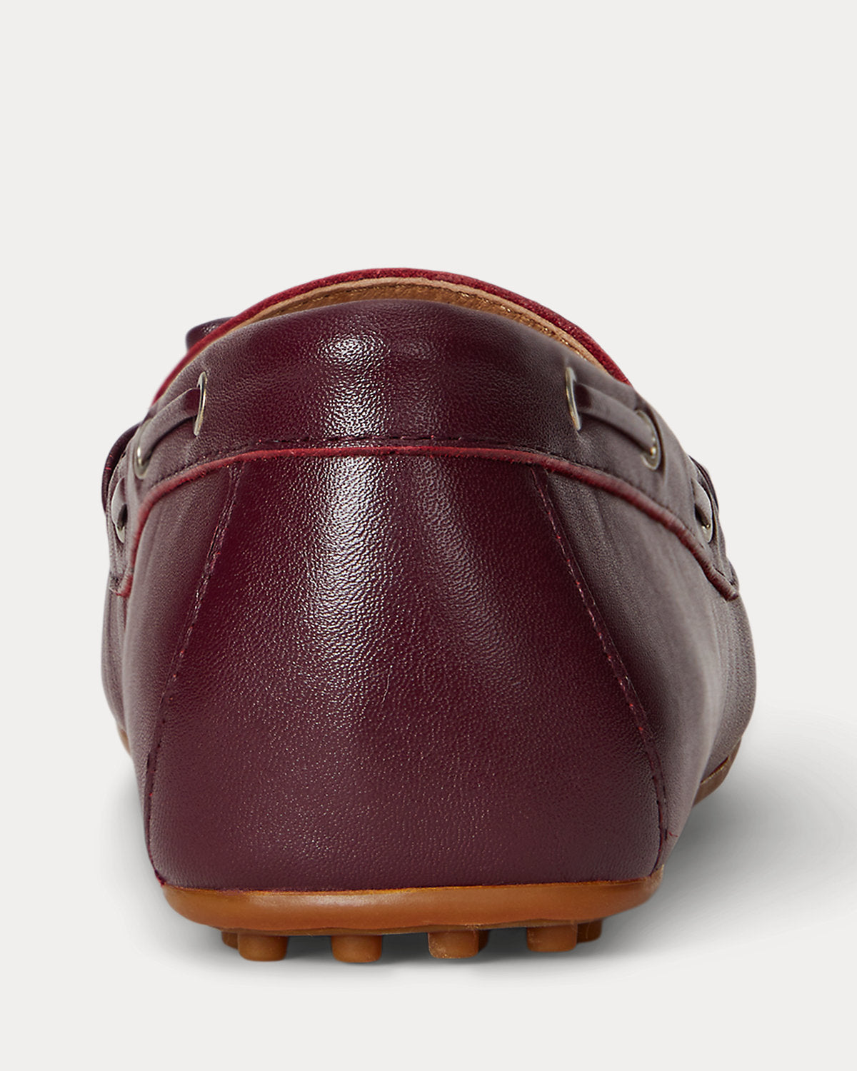 Ralph Lauren Wylie Nappa Leather Driver Dark Garnet