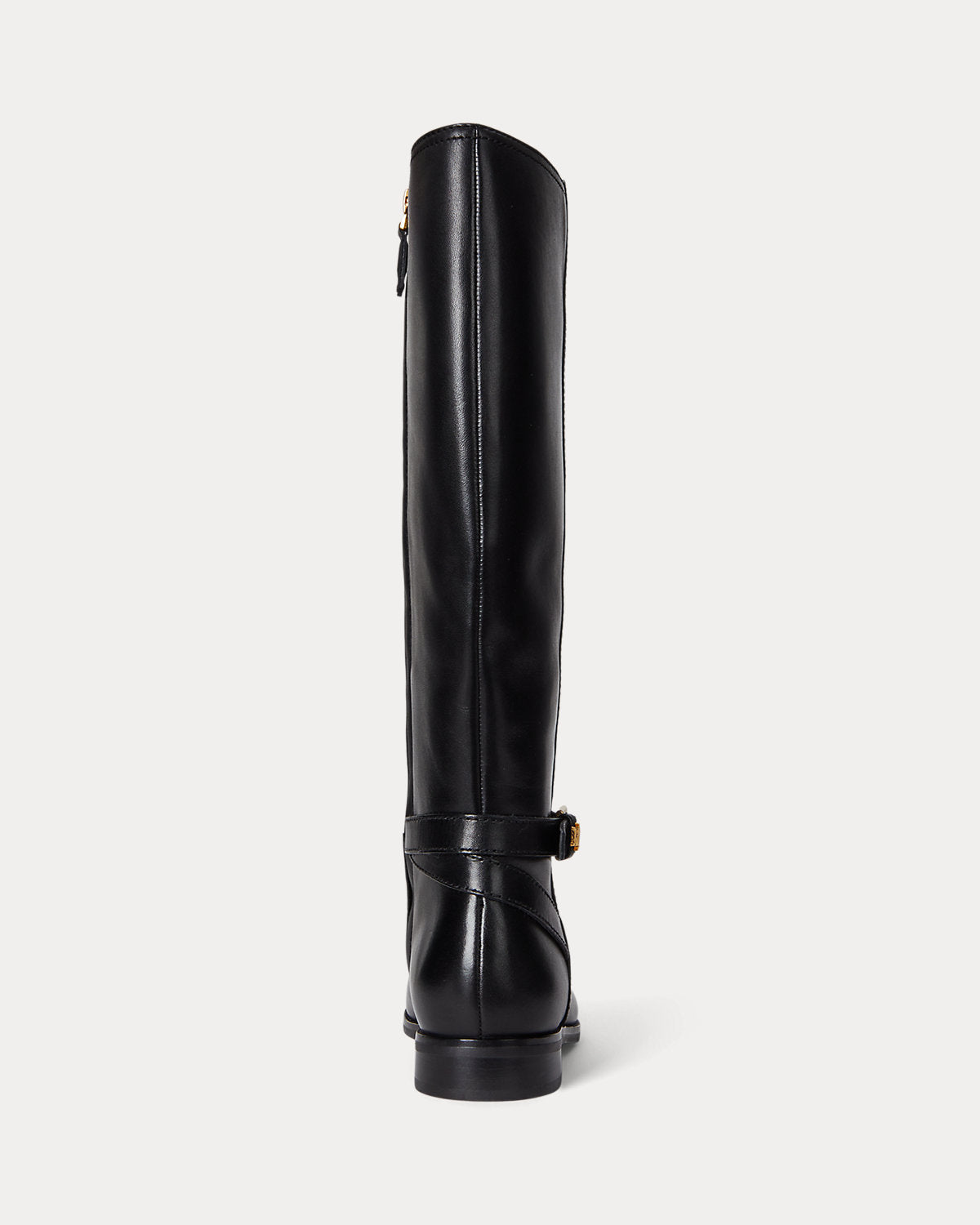Ralph Lauren Brooke Ii Burnished Leather Tall Boot Black