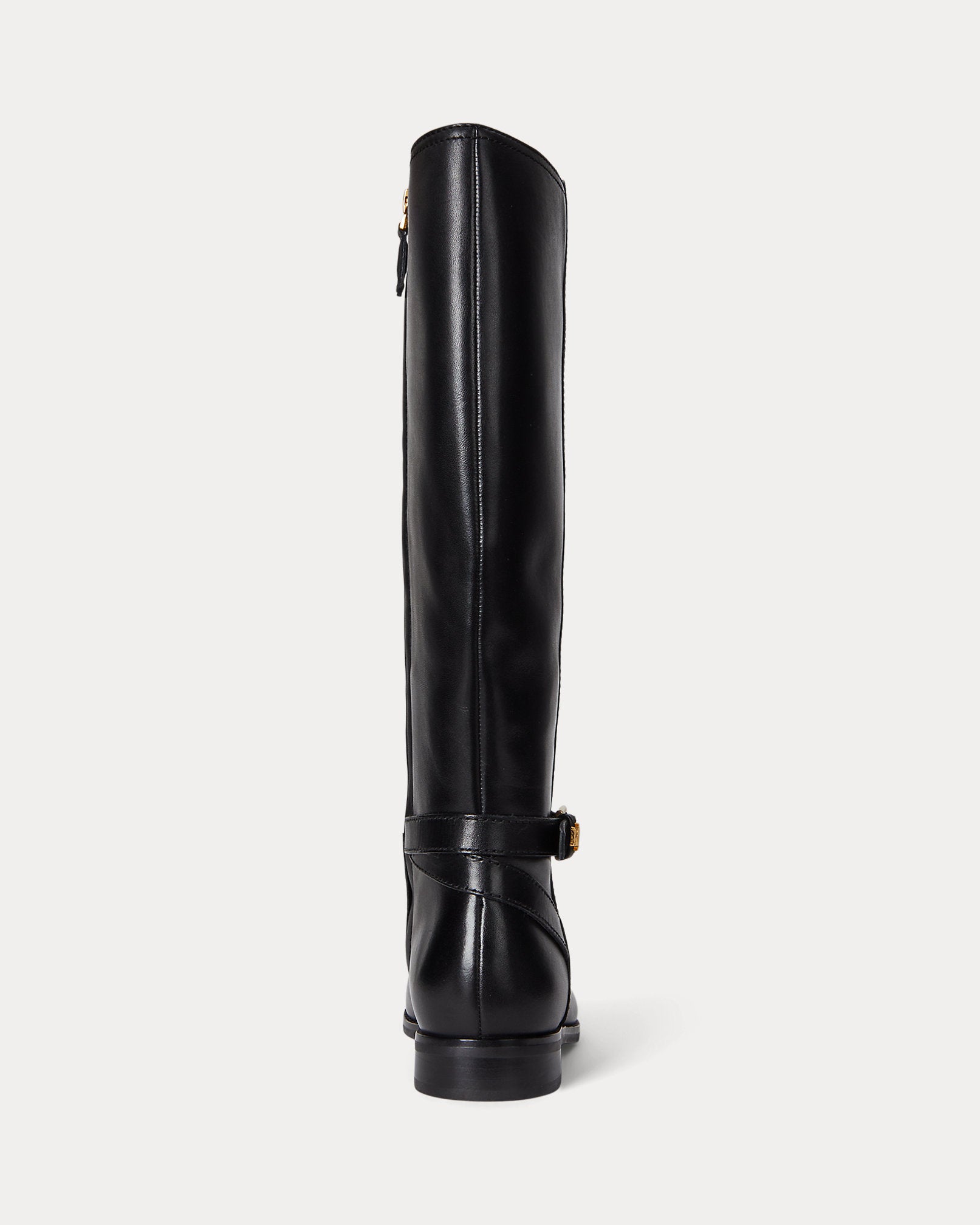 Ralph Lauren Brooke Ii Burnished Leather Tall Boot Black