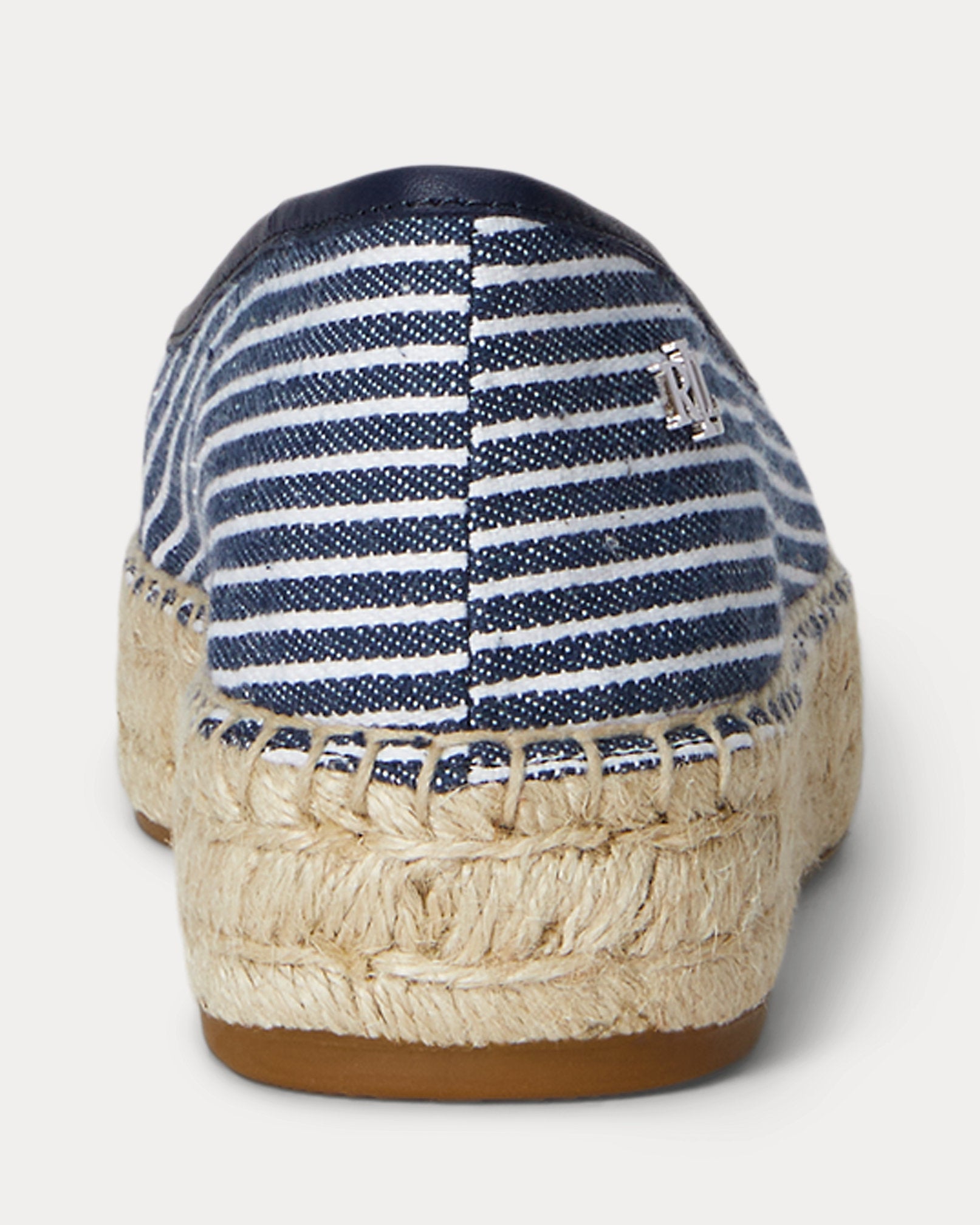 Ralph Lauren Luize Striped Canvas Ballet Espadrille Refined Navy