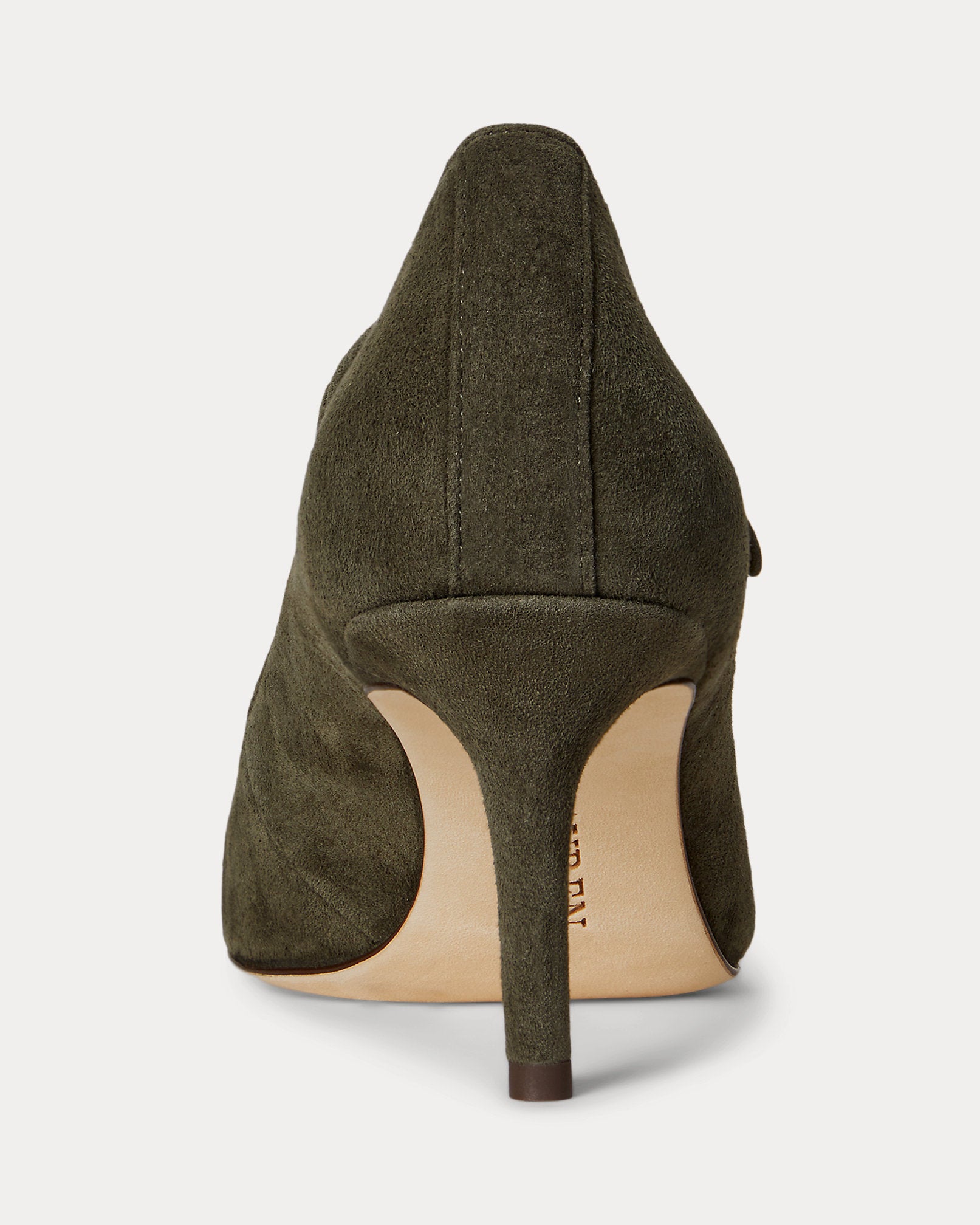 Ralph Lauren Lanette Suede Mary Jane Pump Dark Olive