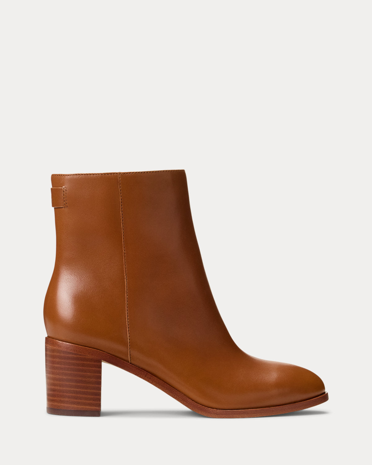 Ralph Lauren Cassie Calfskin Bootie Lauren Tan