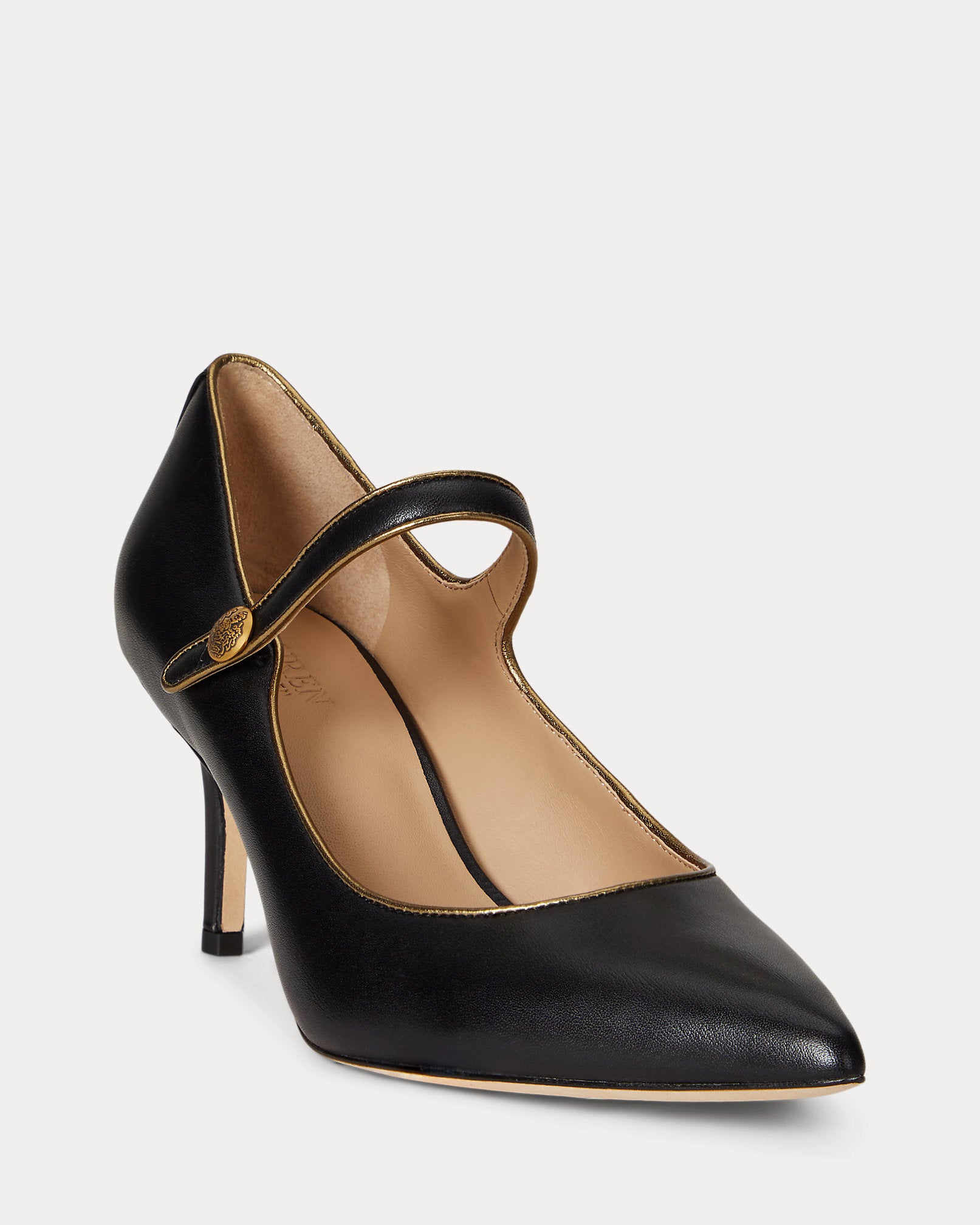 Ralph Lauren Lanette Metallictrim Mary Jane Pump Black